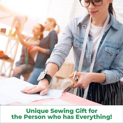 Sew Your Way Magnetic Pincushion For Sewing – Wrist Pin Holder For Sewing – Magnetic Wristband Quilting Supplies – Magnetic Pin Cushion Holder For Sewers & Hairstylist - Magnet Needle Holder Gift #TOP7