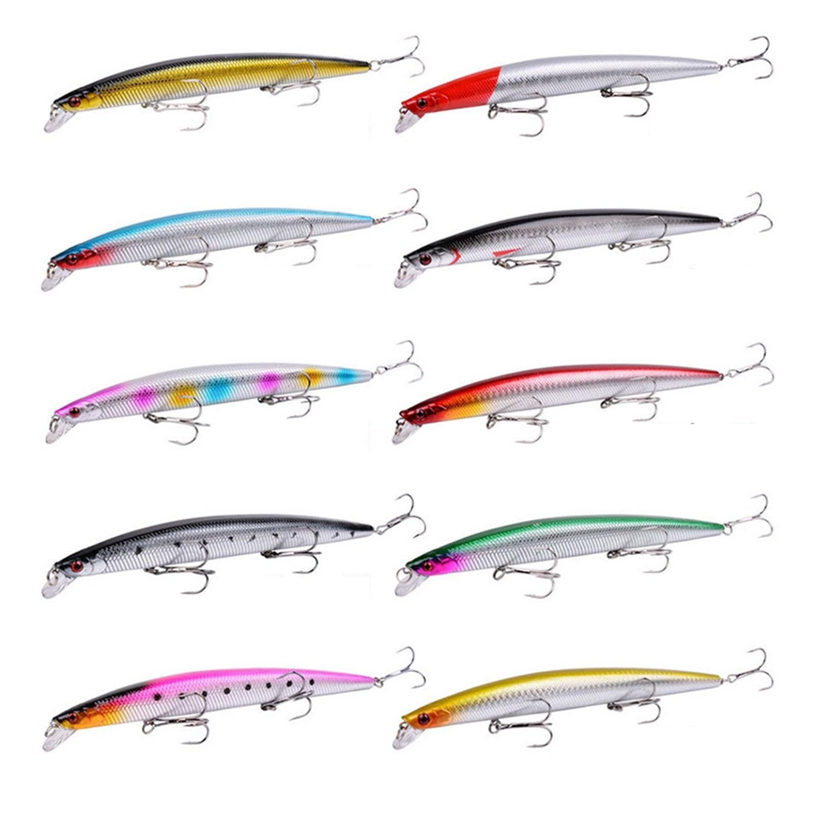 10 stücke Gefälschte Köder Harte Minnow Crankbait Angeln Lockt Set Wobbler for Hecht Trolling Tackle 18 cm 24g künstliche Kit