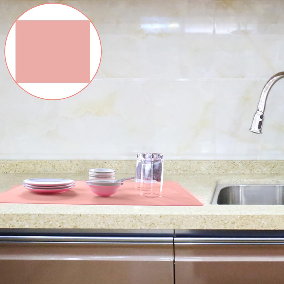 Rosa Tappetino Silicone Cucina, Gomma Siliconica per Stampi, Tappetino Forno per Gioielli Artigianali Stampi in Resina Colata Mat 40cm*30cm