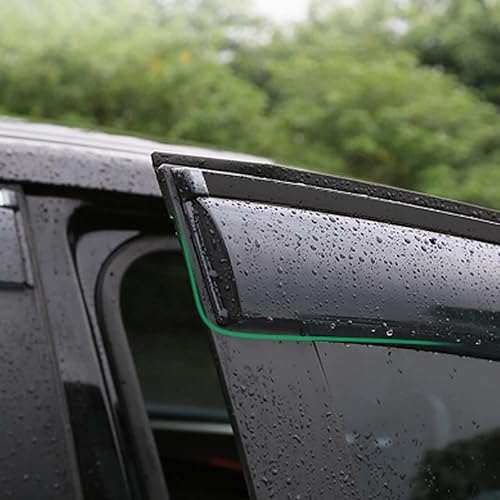 Miniatura 4 de BANDOX for Nissan March 2010-2016 Auto Side Window Wind Deflectors Visors Black Rain Guard Door Visor Vent Shades Dark Smoke Ventvisor