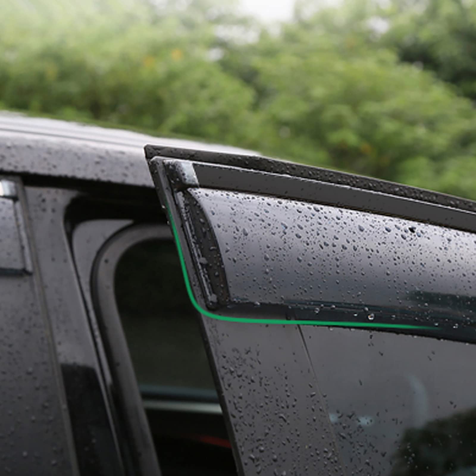 TUNEZ Türvisier Rauchschwarz Für Nissan Navara NP300 D23 - Wetterschutz Für Auto Fenster