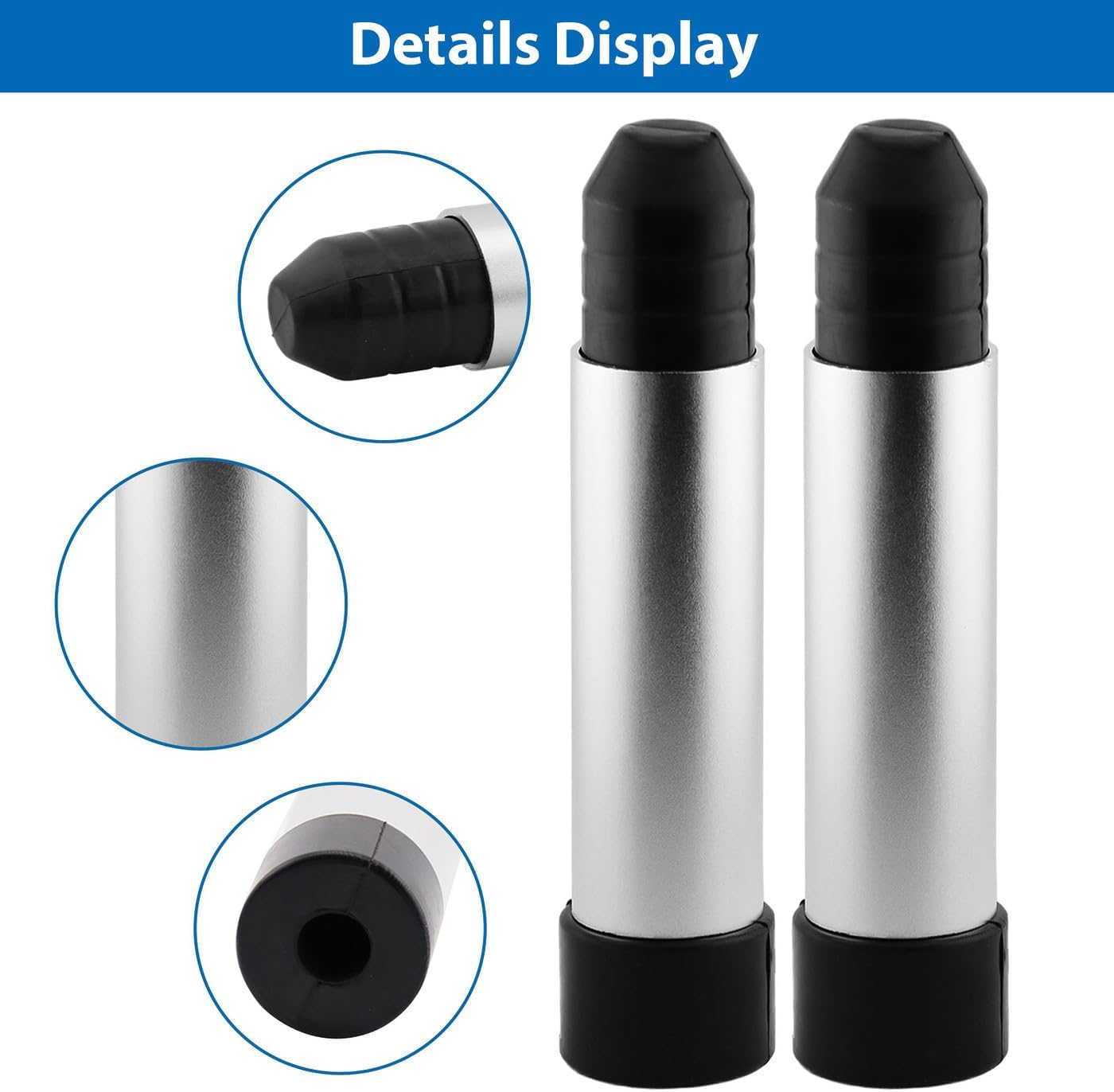 Outboard Transom Saver - 2-piece Silver Rubber Trailering Support with Steer Stops, Compatible with 3-Ram Trim/Tilt, fits Yamaha Outboard.