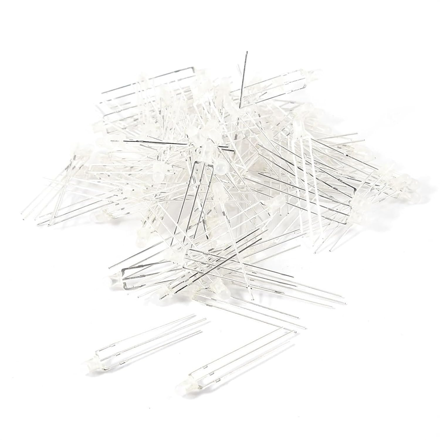 100Pcs Common Diodes Cathode 3mm Dia Head Blue Red LED Light Schottky Diodes Emitting Diodes Electronic diode