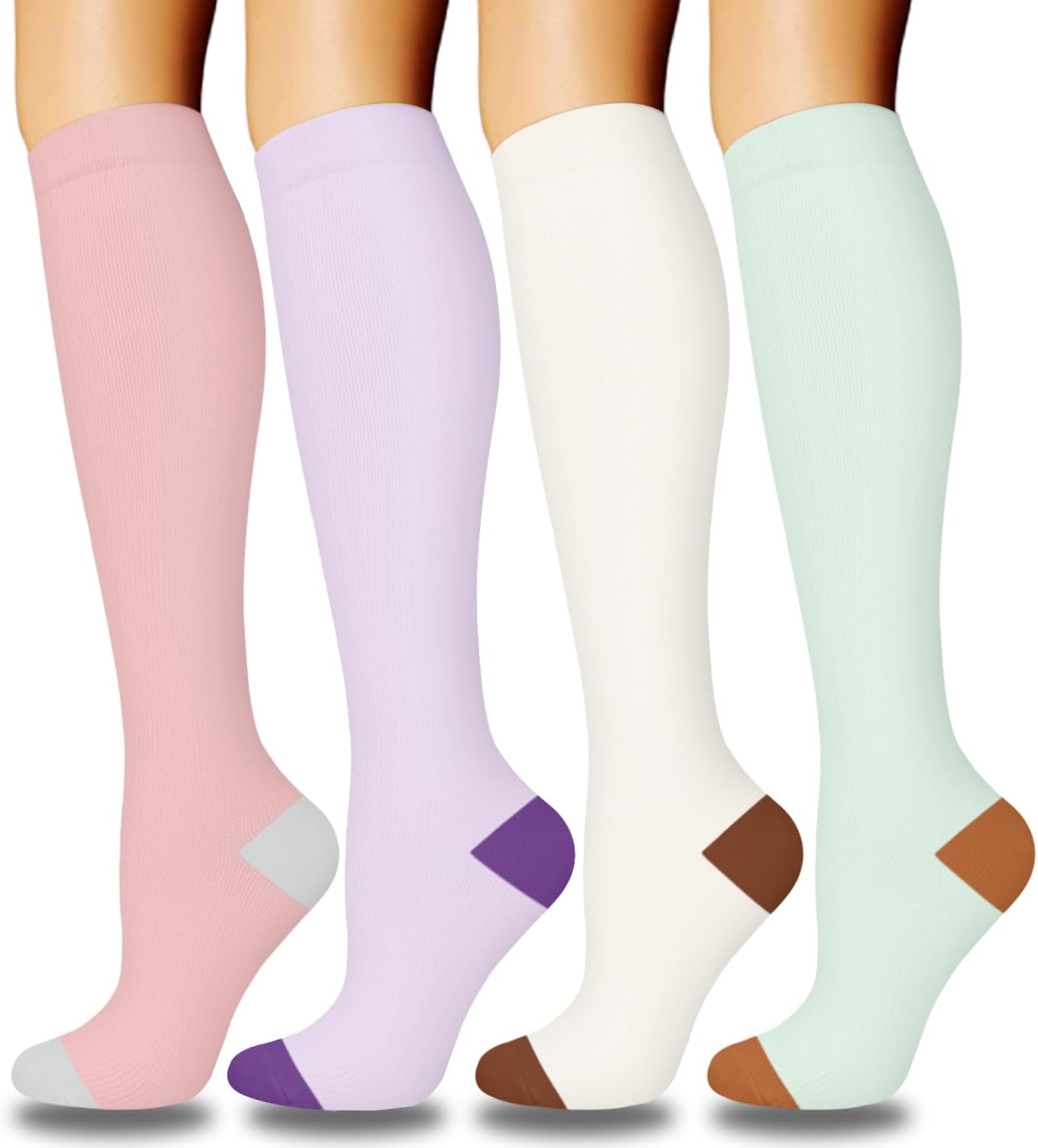 Lot de 4 paires de chaussettes de compression