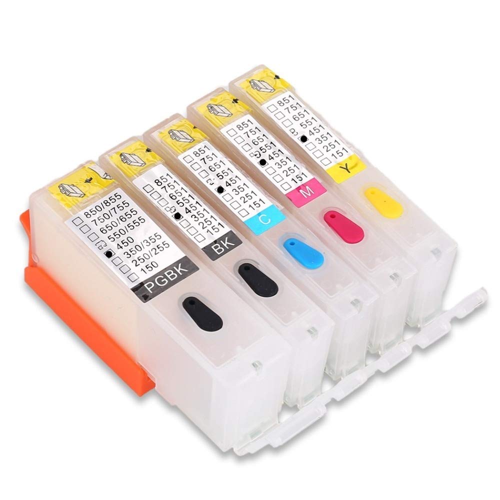 PGI-450 CLI-451 Refillable Ink Fit For Canon PIXMA IP7240 MG5440 MG5540 MG6440 MG6640 MG5640 MX924 MX724 IX6840 Printer ARC Chip