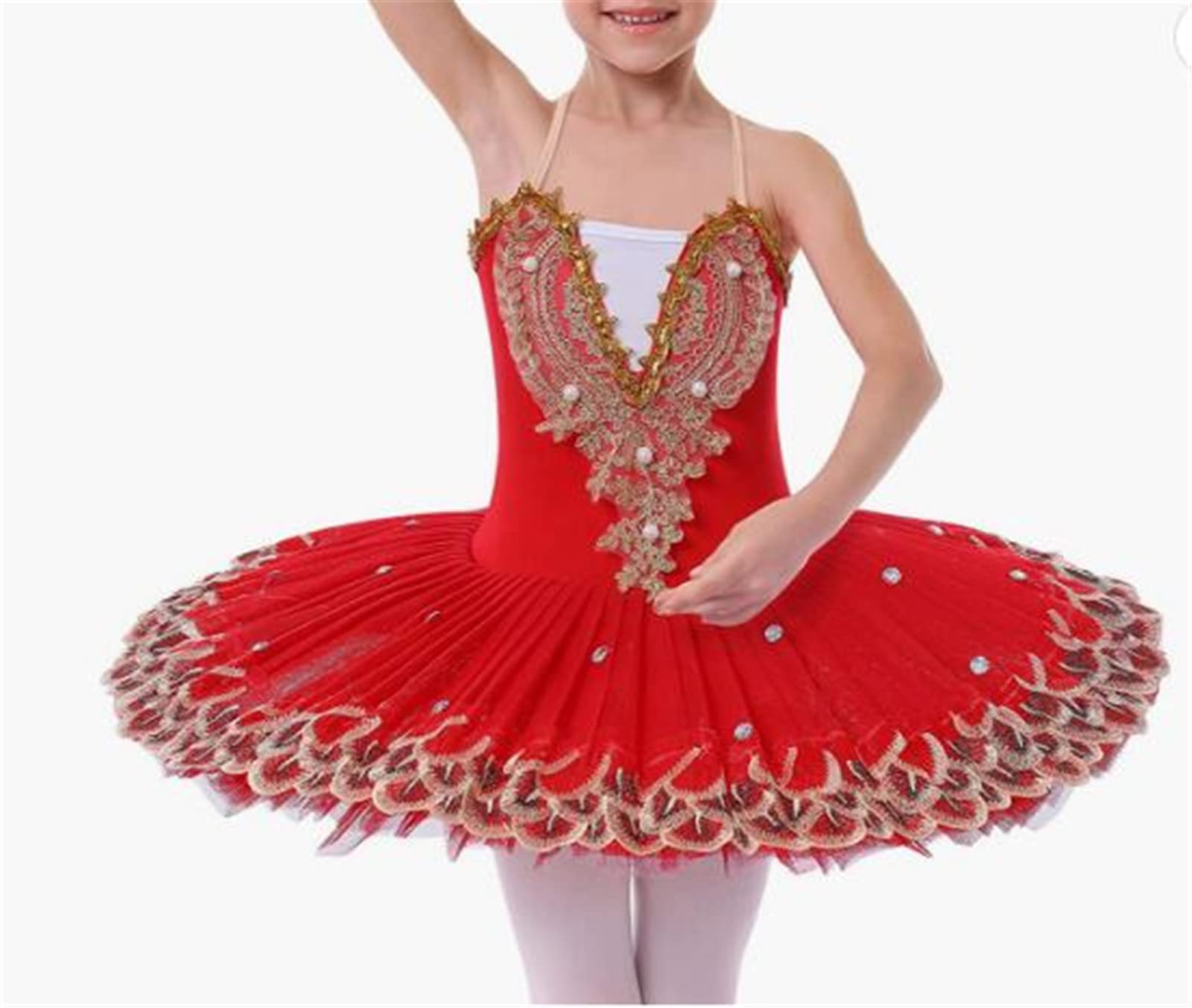 Spódnica do Tańca Tutu Dla Dziewcząt Spódnica do Tańca Sukienka Baleriny Na Imprezę Dla Dziewcząt Odzież Sceniczna Sukienka do Tańca Brzucha Swan Występy I Ćwiczenia (T1902)