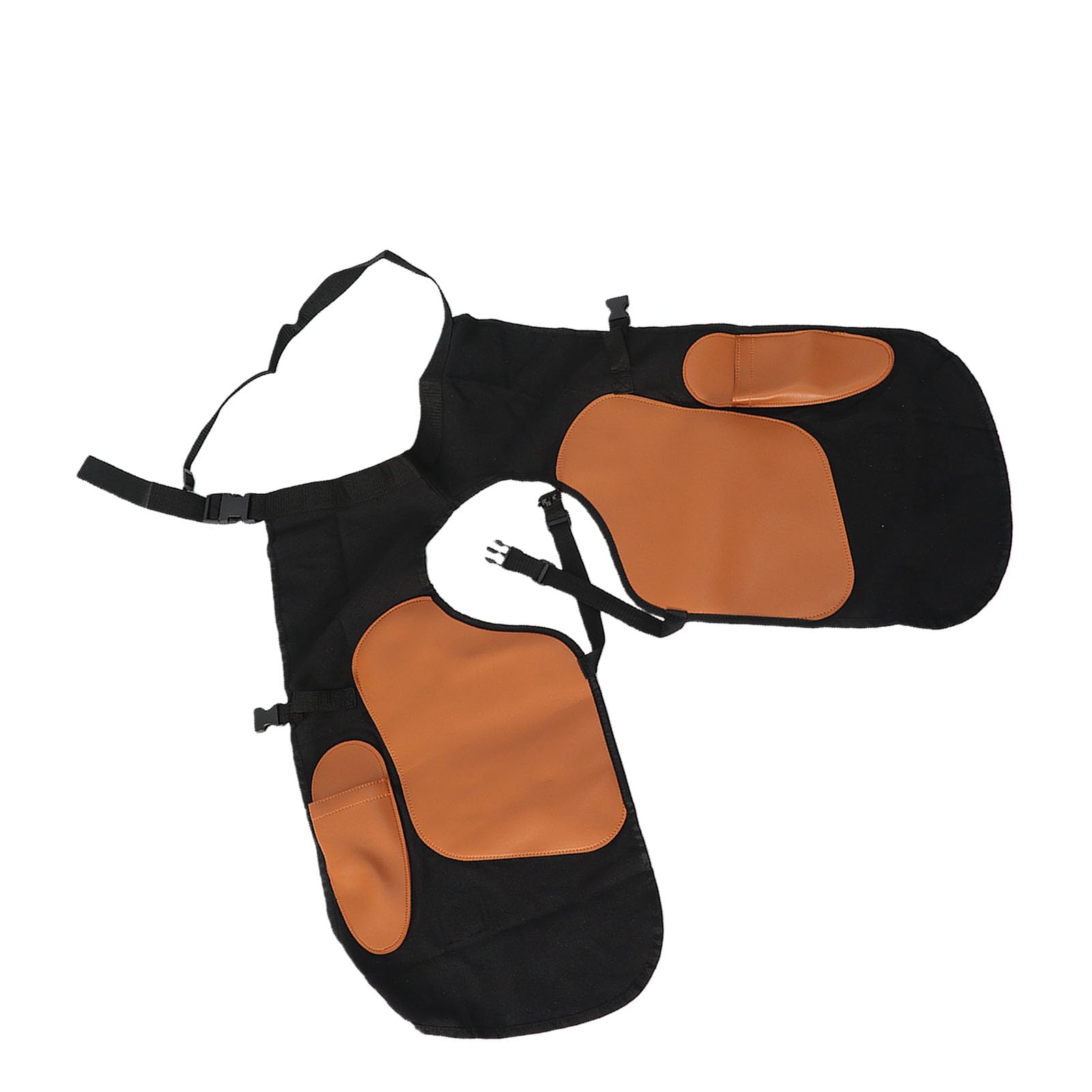 Haofy Grembiule da Maniscalco Equino con Tasche Costruzione Durevole per Rifinitura degli Zoccoli e Montaggio delle Scarpe Tela Nera Pelle Sintetica 55,0x26,0 Pollici