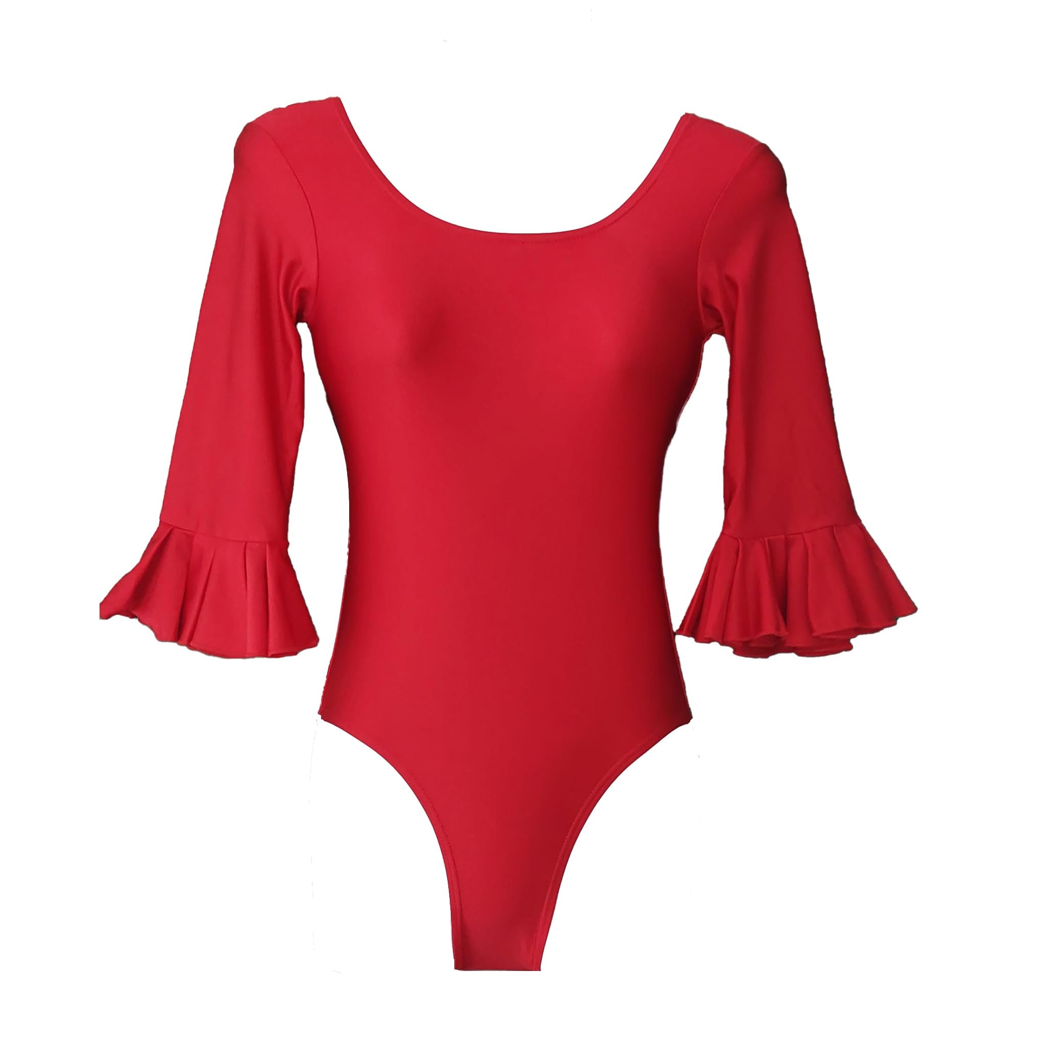 Body rouge pour Flamenco et Danse