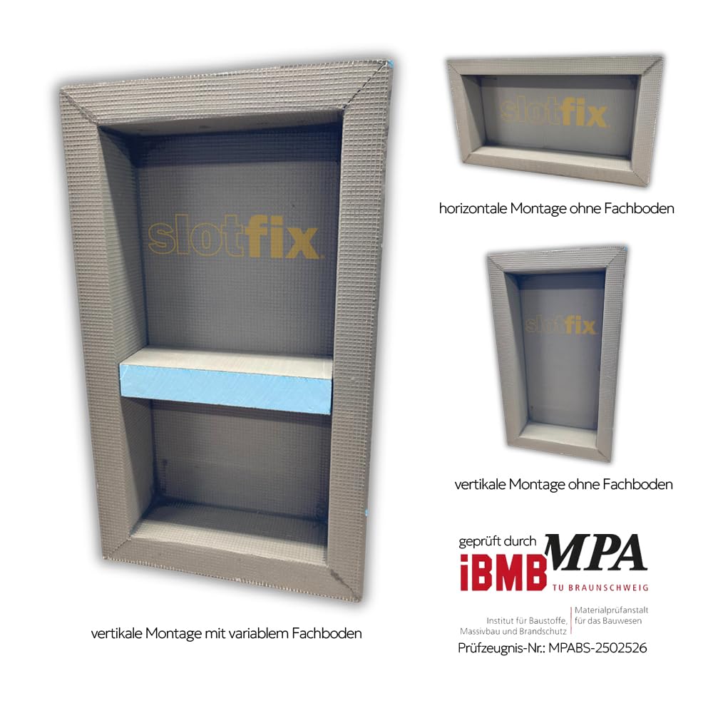 befliesbare montagefertige Wandnische 610x310x100 mm als Duschablage im Trockenbau mehr Stauraum in Bad & Co. Exklusive Aufbewahrung Mittelsteg