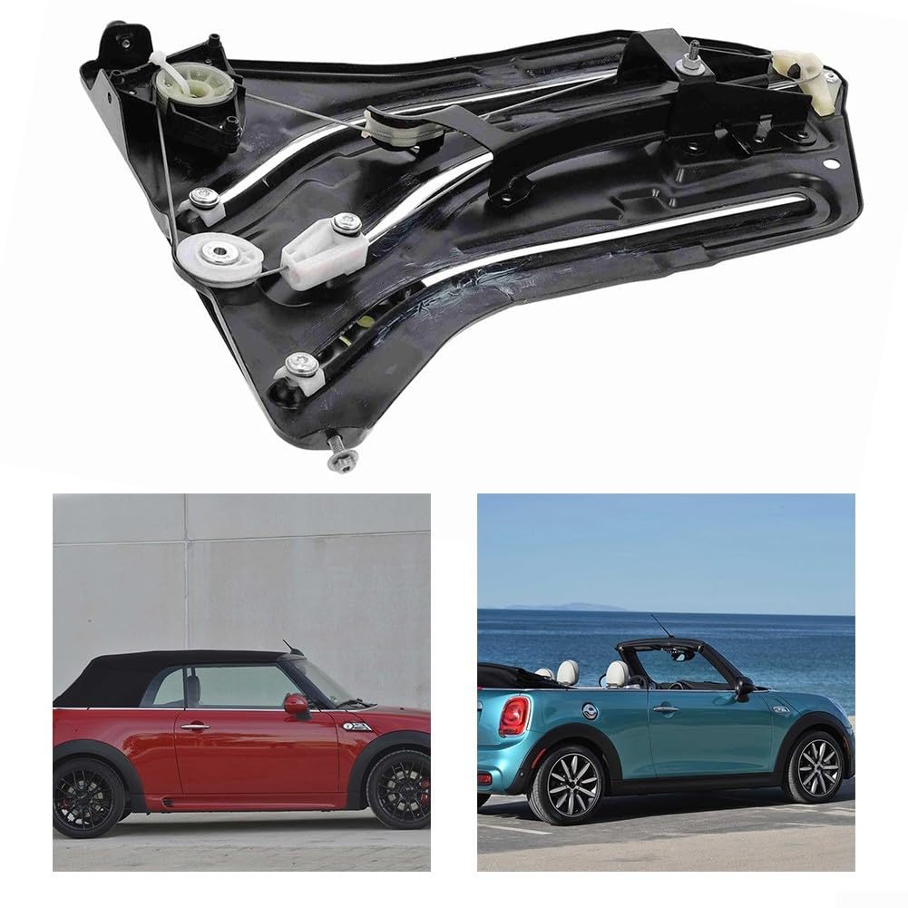 Régulateur arrière droit pour R52 R57 pour Cabrio (2002–2015), alliage d'acier + construction ABS, remplacement direct OEM compatible mécanisme de levage, pièce n° 51377111018