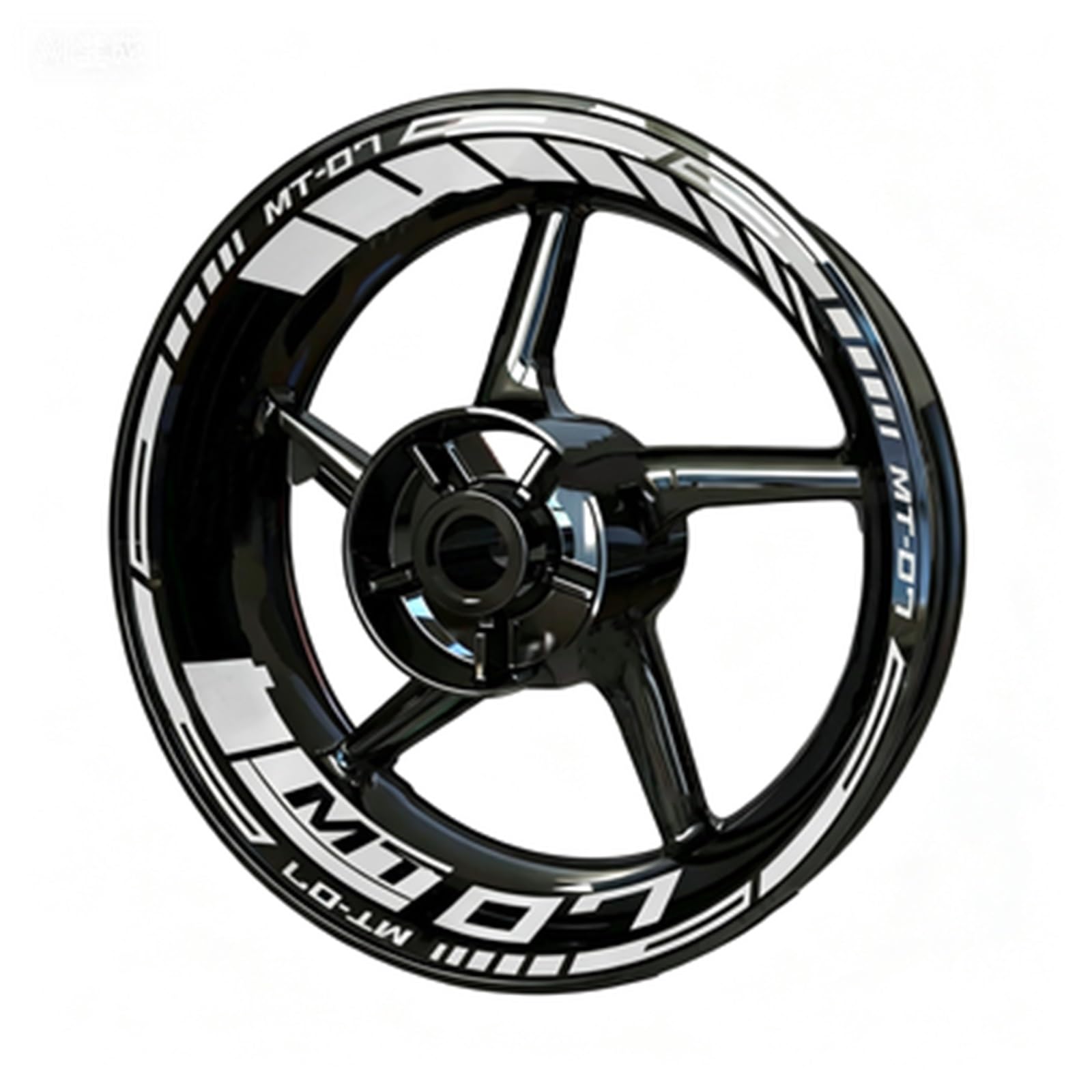 Motorcycle Wheel Stickers Night Reflective Decorative Rim for Yamaha MT-07 MT07 2025 2024 2023 2022 2021 2020 2019 Motorbike(Color23)