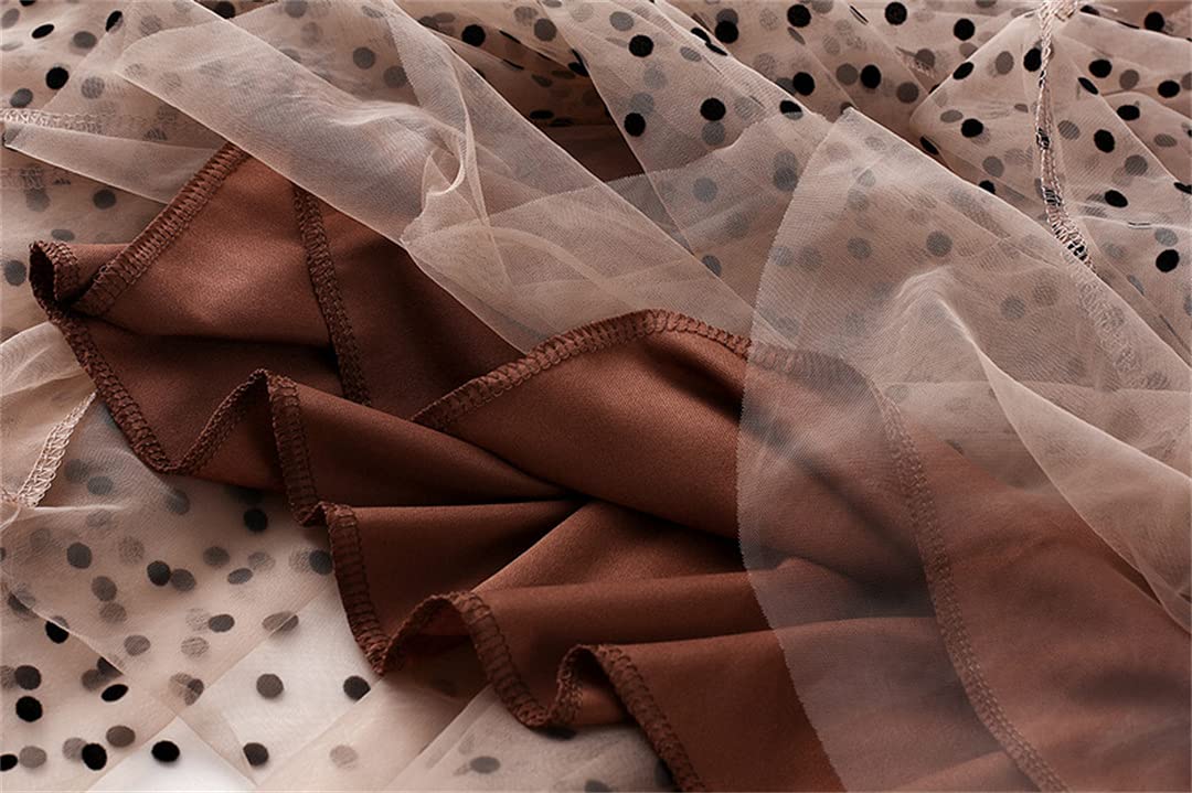 Gonne in Tulle a Pois da Donna Gonne da Spiaggia Casual Elastiche a Vita Alta da Donna
