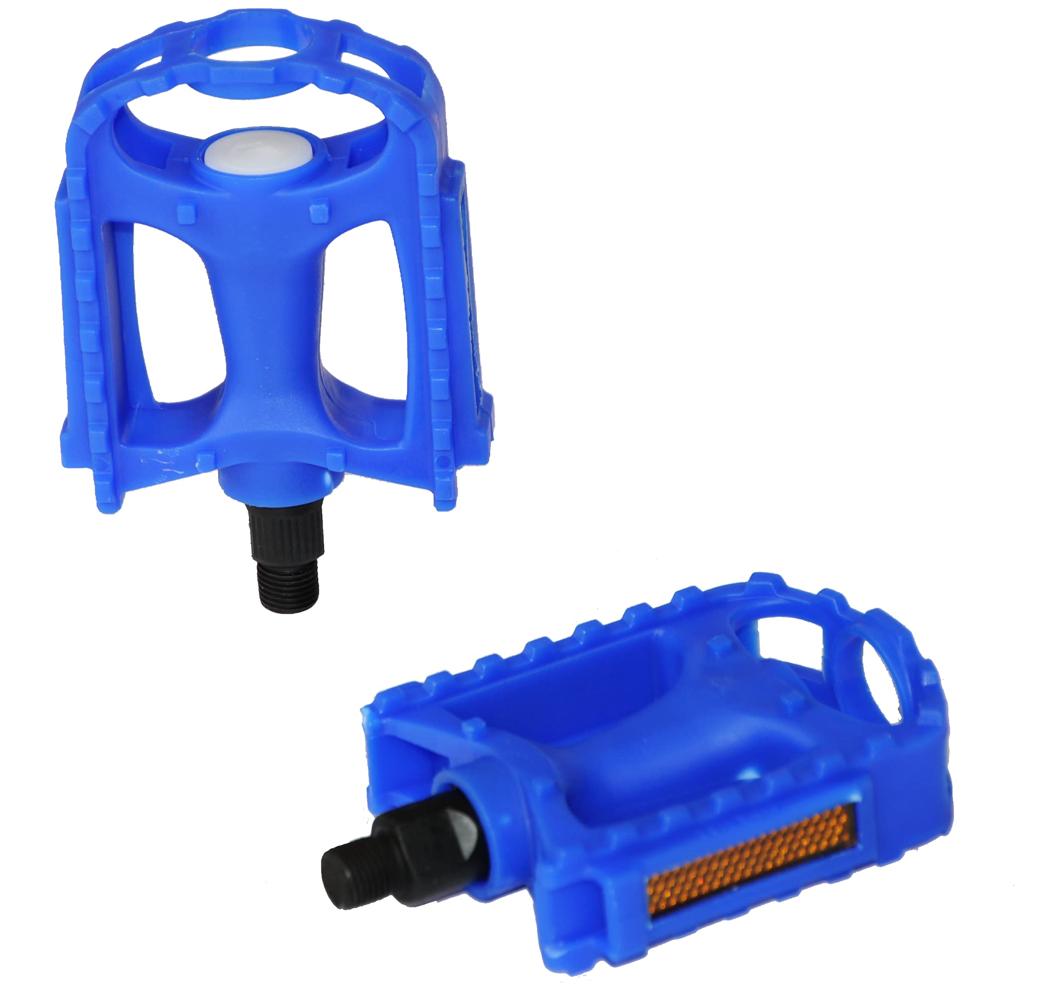 Pedals Kids Bike 1/2" Childrens Bicycle MTB BMX Bike Resin Reflectors Blue Pair