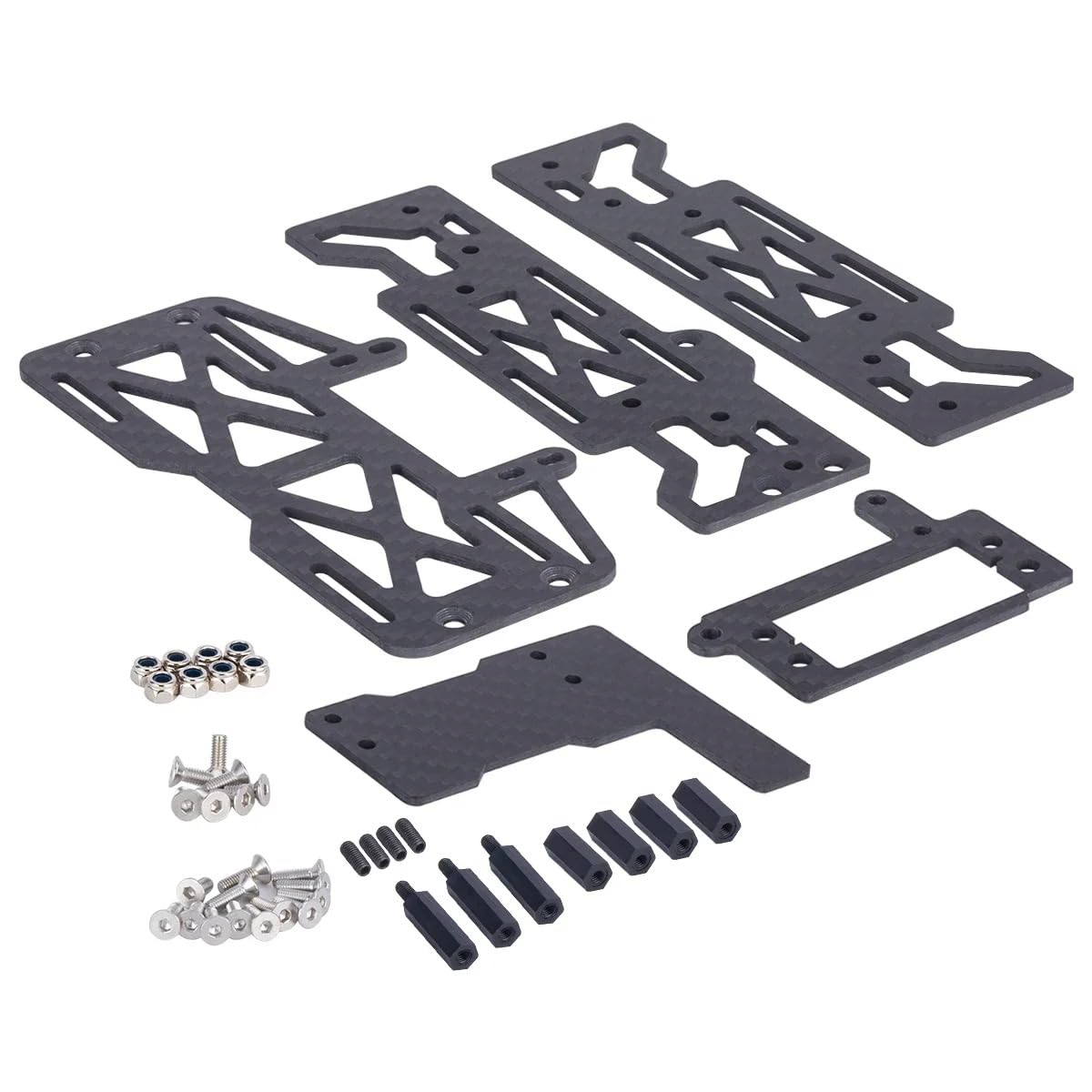 Ultra-Light Carbon Fiber Battery Tray Servo Mount ESC Bracket Kit for 1/10 RC Vanquish VS4-10 Phoenix Ultra Pro Fordyce LCG Part