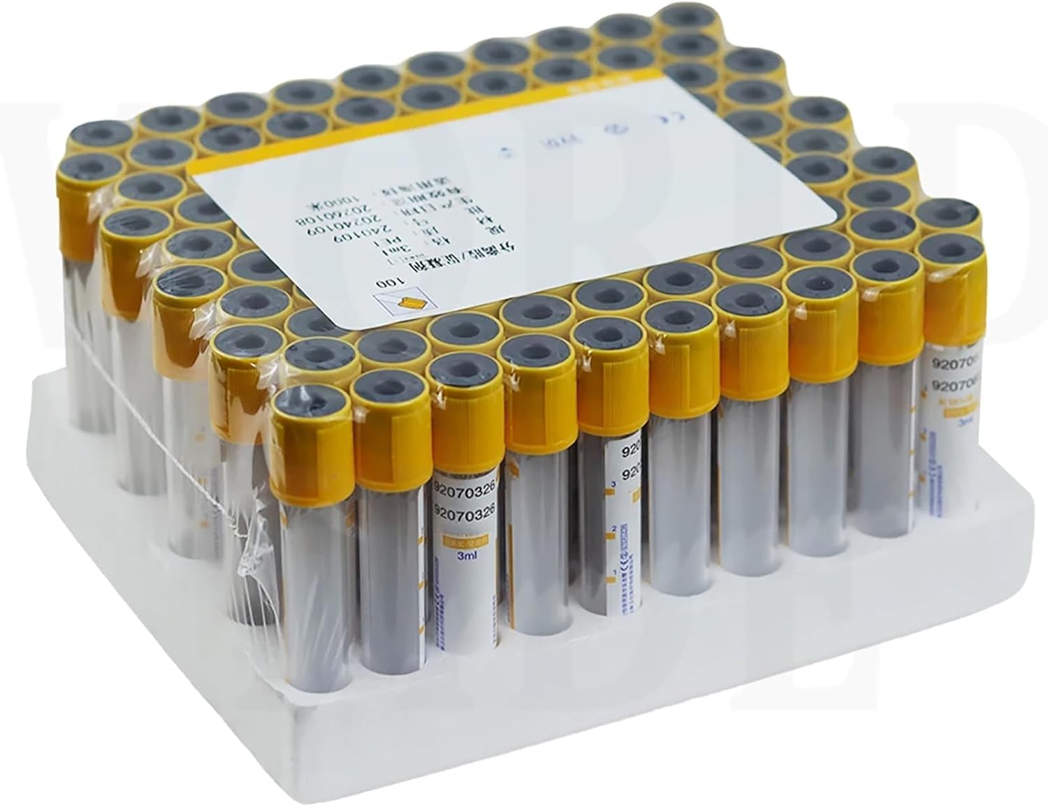 100 Provette per La Raccolta del Sangue sotto Vuoto, Provette Monouso per La Raccolta del Sangue sotto Vuoto da 3 Ml/5 Ml/10 Ml, Gel di Separazione + Provetta Coagulante, per La Separazi, 10ml