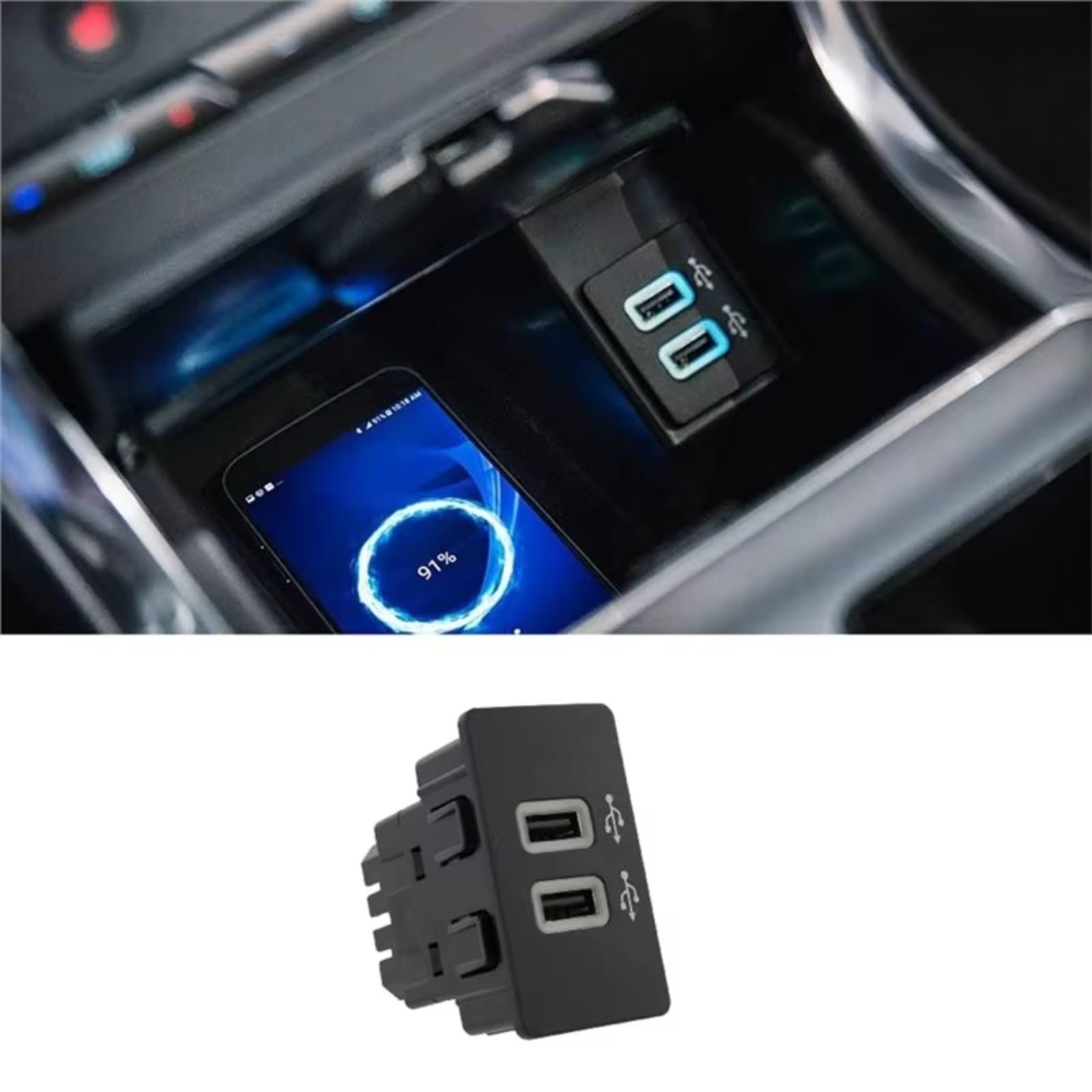 Per Ford Per Fiesta 2017 Per Edge 2019 Per Fusion 2018 2019 Doppia Porta Di Ricarica AUX Modulare USB Accessori Sostituzione