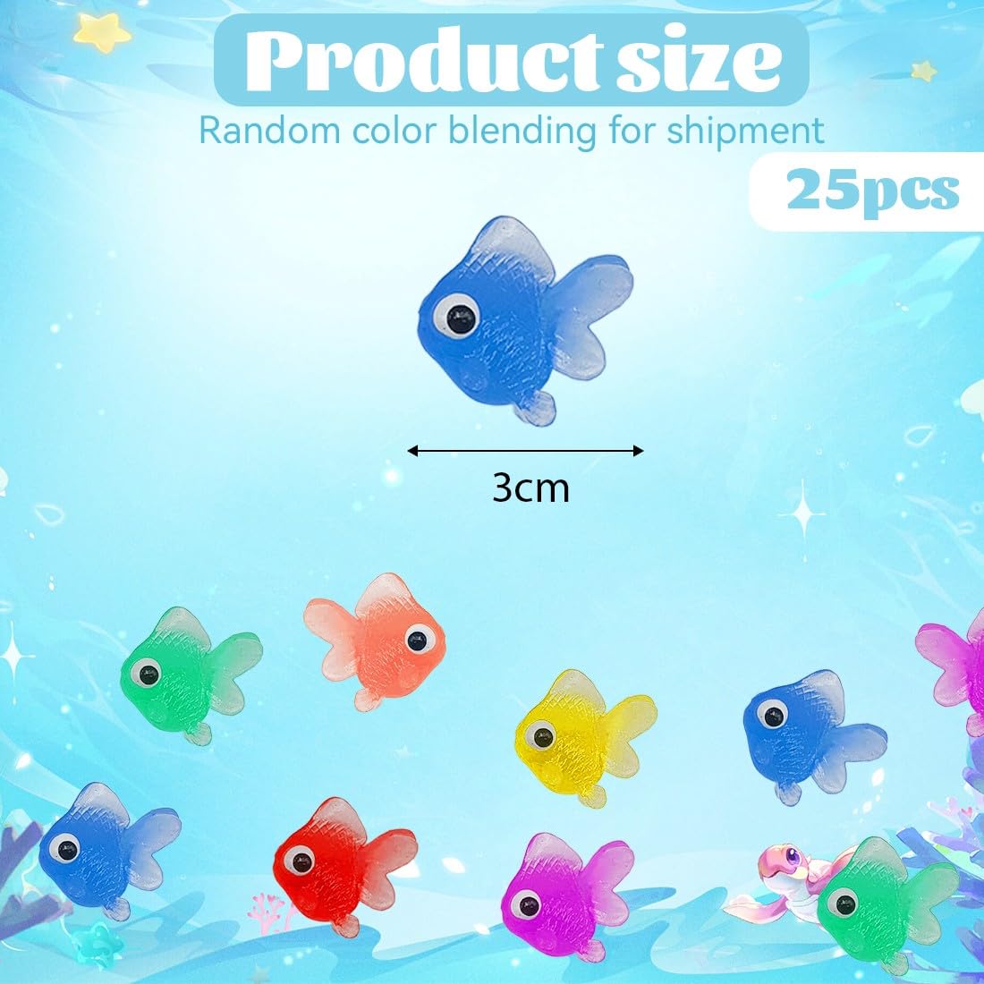 25 Pesci di Plastica Piccoli Pesci Finti Tropicali Pesce Tropicale Figura in Movimentopesci Galleggianti può Essere Sospeso Non Girato Pesci Finti per Acquario per la Decorazione di Acquari