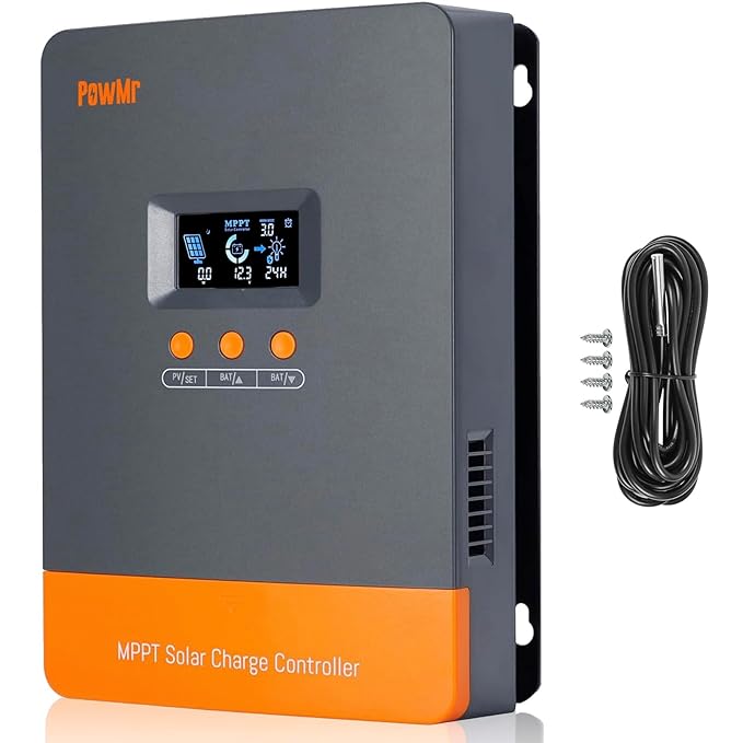PowMr 60A MPPT Solar Controller, 60amp Battery Charge Controller