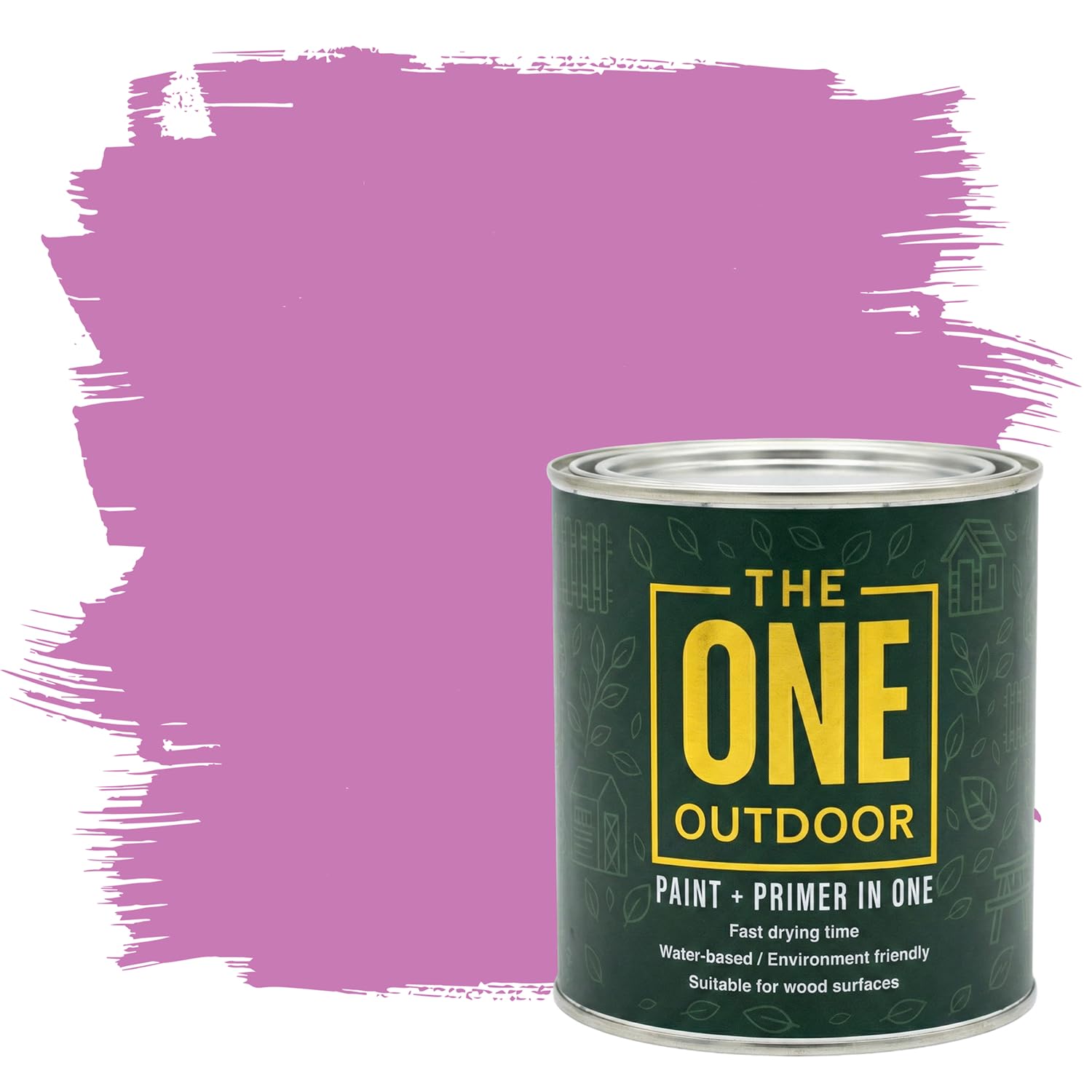 THE ONE Outdoor Paint - Pink, 2.5 Litre | Durable Exterior Paint for Wood, Metal & Masonry | Weather Resistant Finish