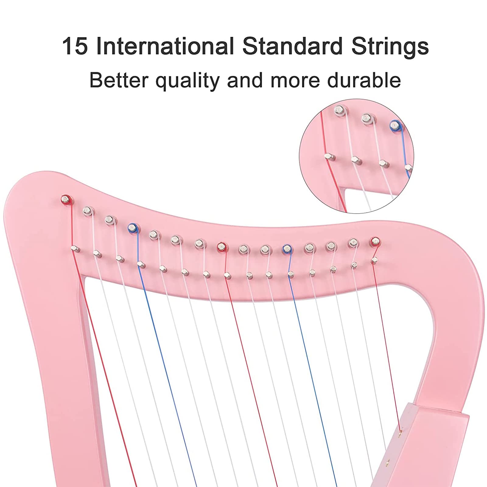 Amazon.co.jp: 15弦リラハープ、ソリッドバーチウッド楽器ケルト