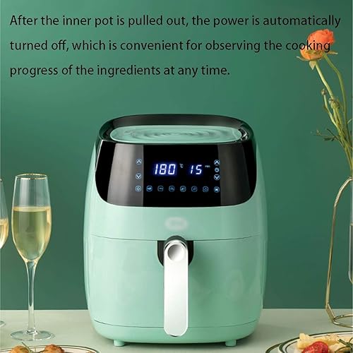 ZYCSKTL freidora de aire de gran capacidad, freidora de aire de 4,5 l, freidora eléctrica inteligente sin aceite, freidora automática táctil LCD