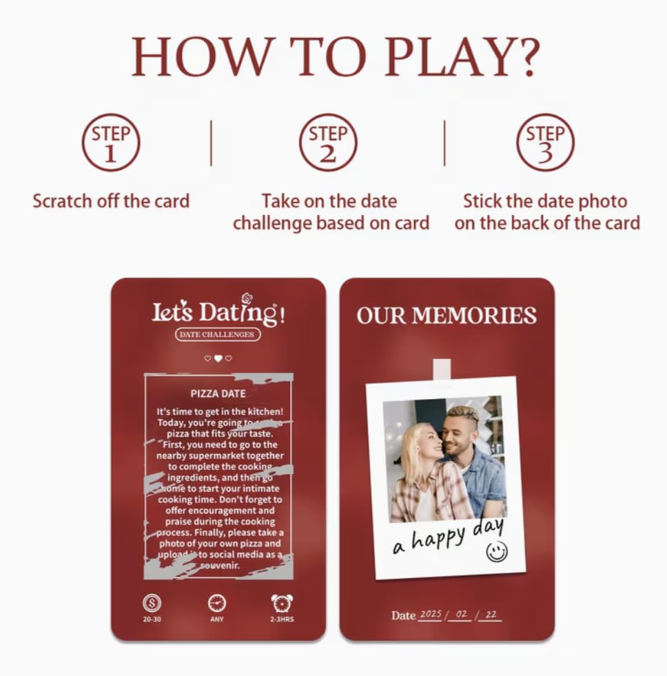 ELEMNT Talking Hearts Couples Edition Game, 200 Conversation Questions Thoughtful and Playful Date Night, Valentines Day - Image 3