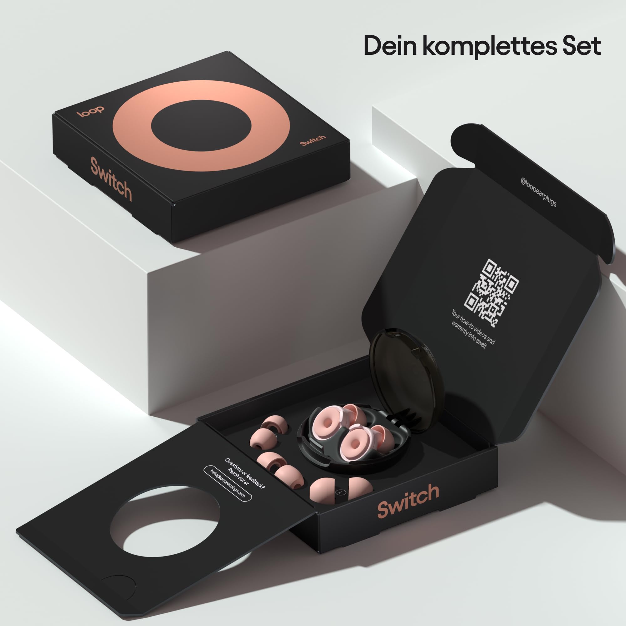 Loop Switch – Geräuschreduzierende Ohrstöpsel mit 3 Modi | Anpassbarer, passiver Gehörschutz für Konzentration, Reisen, Konzerte, Geselligkeit, Sport & Geräuschempfindlichkeit | Wiederverwendbar