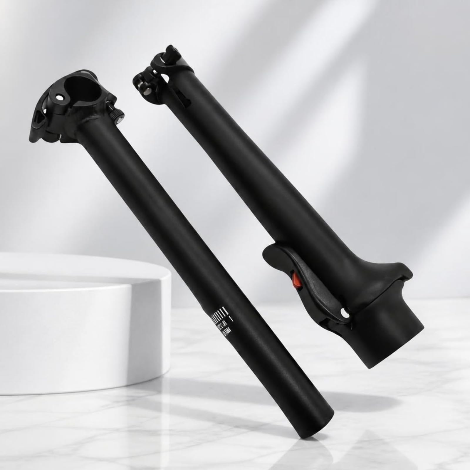 Attacco Manubrio Bici Attacco Manubrio Pieghevole Stelo Manubrio Base Manubrio con Chiusura Rapida E Collegamento Senza, Nero Sabbia, Pieghevole Sinistro Senza Denti