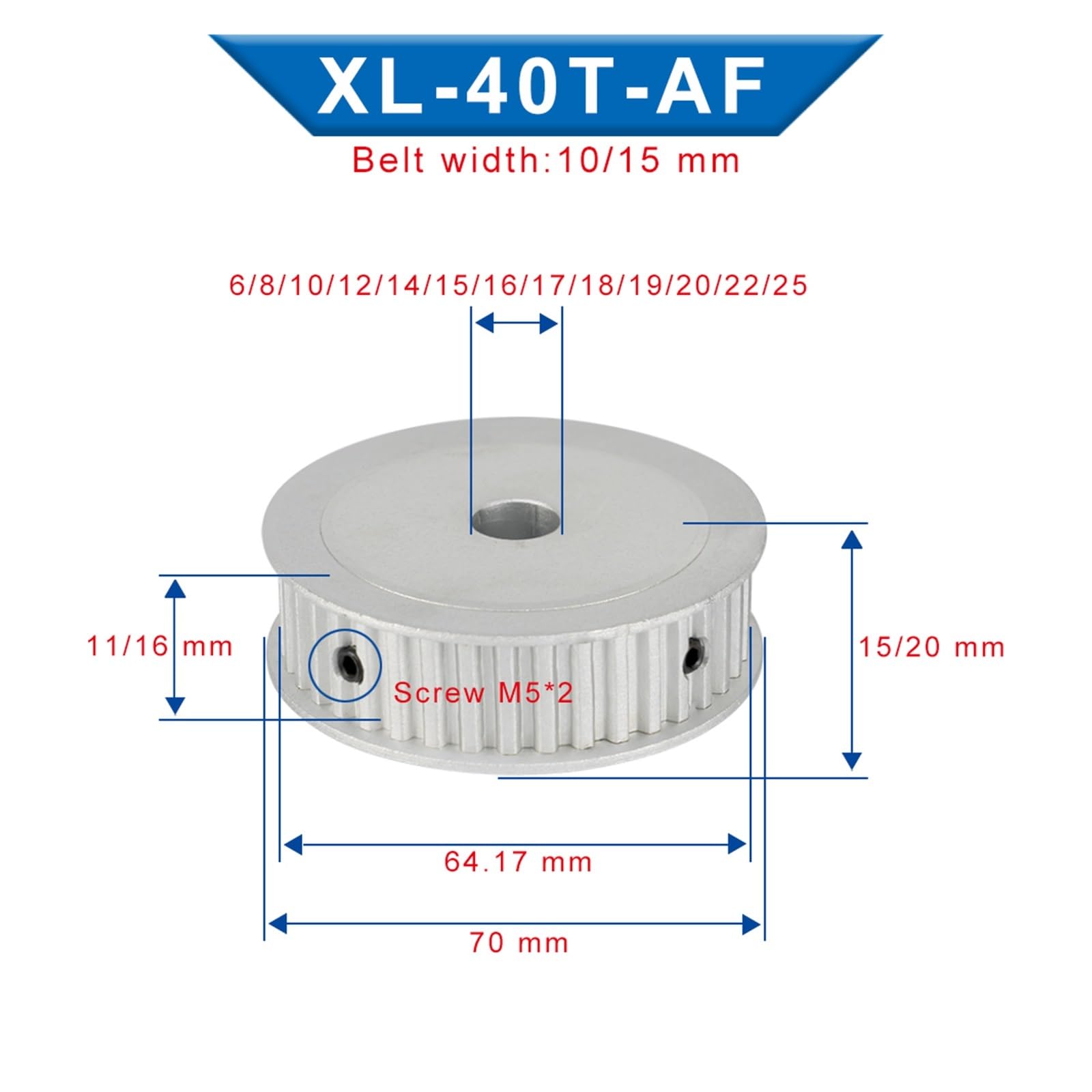 PHUOC LOC THO for Flat Idler Pulley Fits 325 335 345 G100 LX78 LX88 Z510A Z520A Z625 Z645 Z655