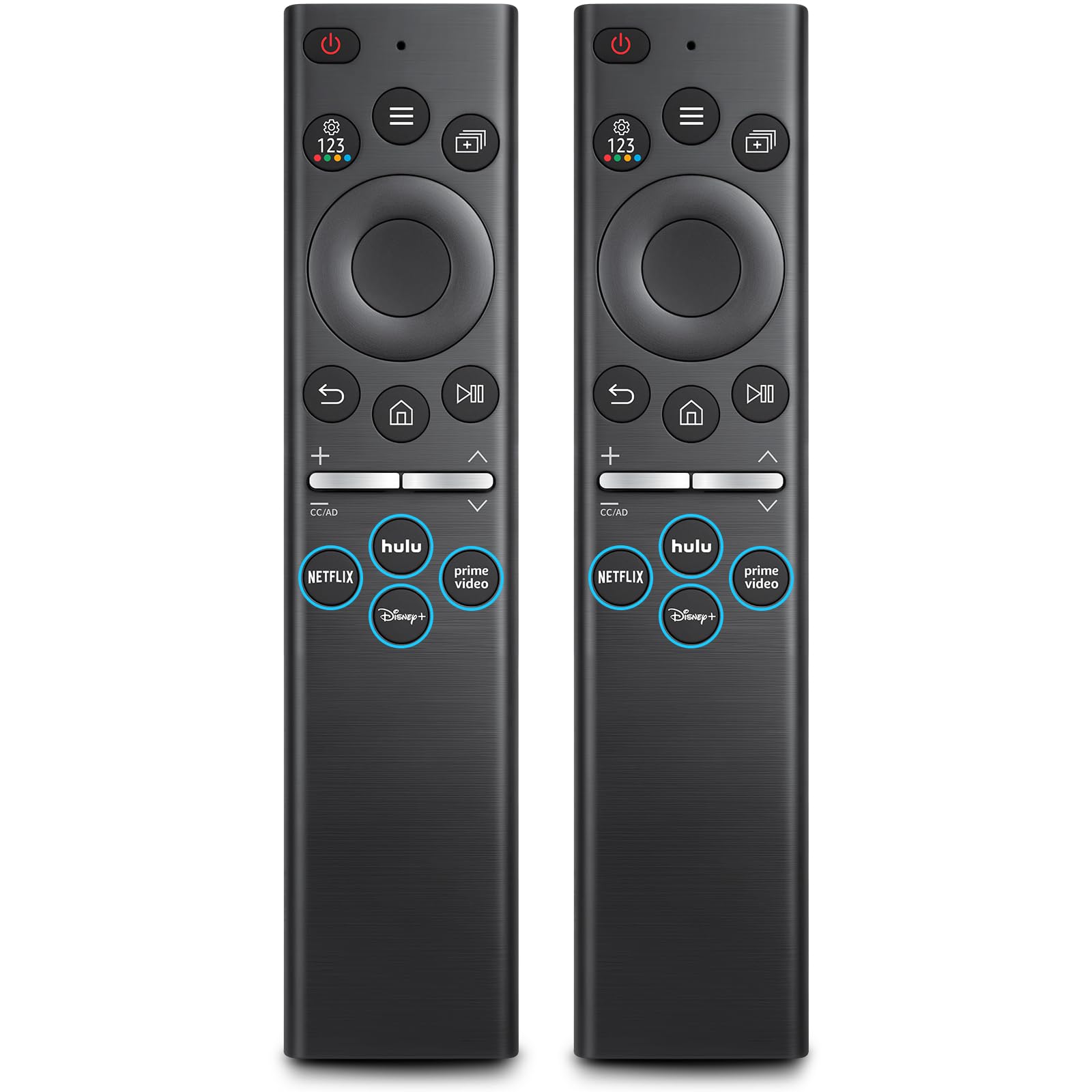 Photo 1 of (Pack of 2) Universal Remote for Samsung TV Frame Solar Serif Crystal Curved LED QLED OLED Neo UHD SUHD HDTV 4K 8K 7 8 9 Series Smart TV Remotes Control Replacement - 2 Year Warranty