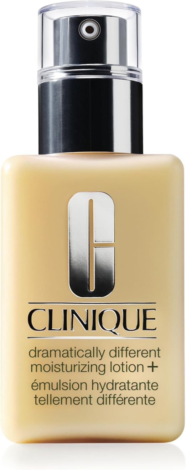 Clinique 3-Step Dramatically Different Moisturizing Lotion+ | Face Moisturizer For Dry to Dry Combination Skin Types | With Glycerin | Hydrating, 4.2 Fl Oz