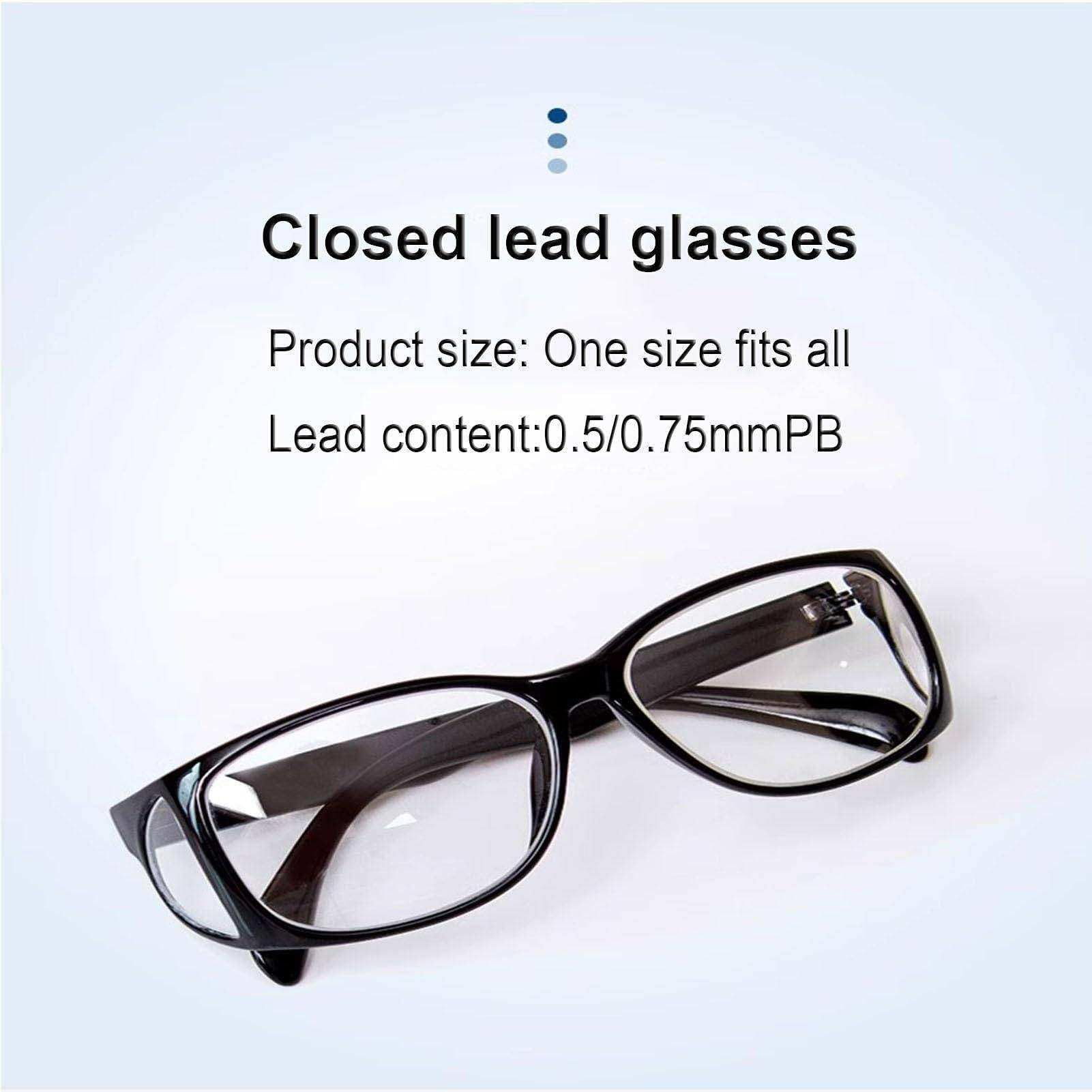 RöNtgenbrille, Strahlenschutz-Bleibrille, 0,5/0,75 Mmpb Hohe LichtdurchläSsigkeitsgläSer, Mit Seitenschutz, Kompatibel Mit Ihrer Eigenen Brille 0.75mmpb
