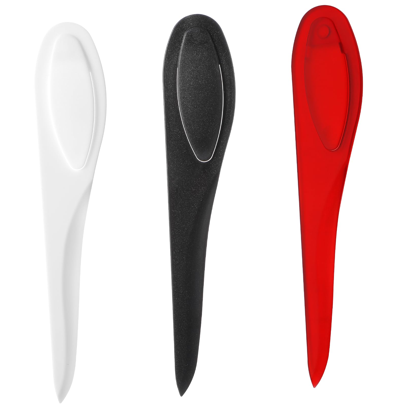 3 PCS Point Turner Sewing Tool, Point Turner Seam Creaser Presser Handmade Sewing Accessories for Quilting (Red, White, Black)