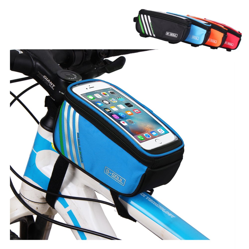 Azaker Top Tube Bike Frame Bag LECCER Super Light Cycling Bicycle Front Bag Pannier Single Pouch up to 5.7 inch Cellphone Phone