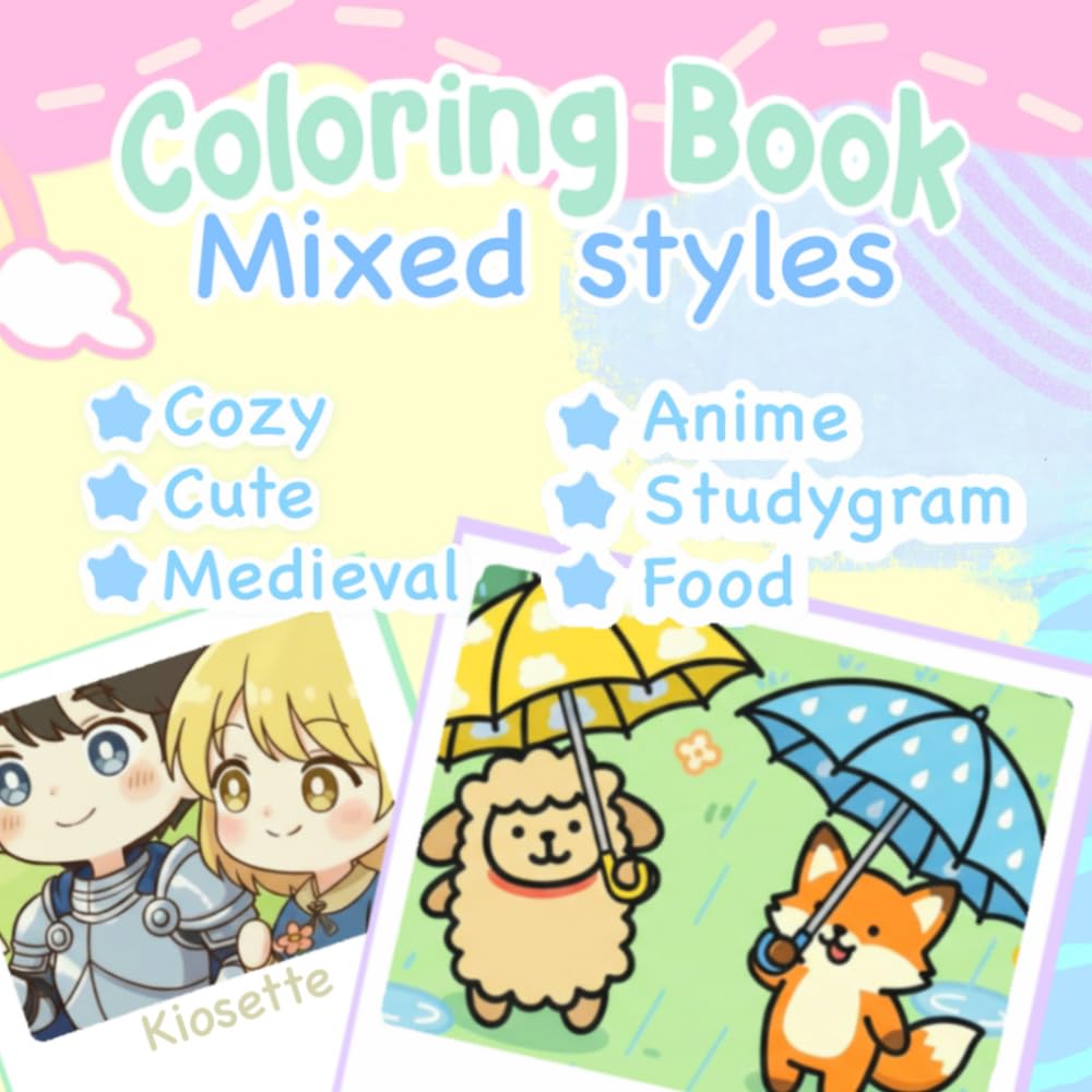 Mixed Style Coloring Book: English - Español