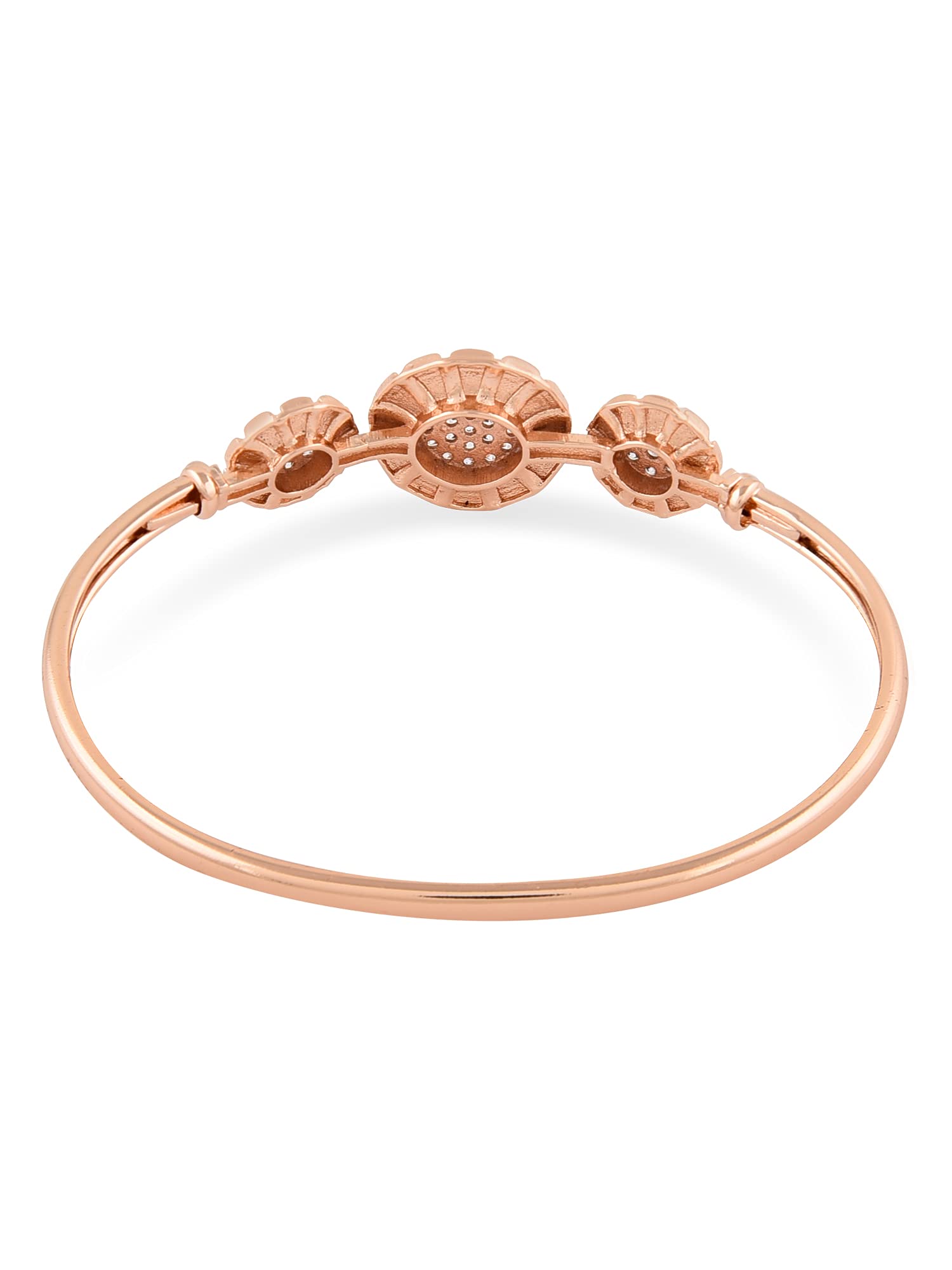 2 CZ Brass Kada Style Bracelet For Women