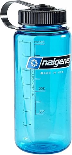 Nalgene Sustain Tritan - Botella de agua sin BPA hecha con material derivado del 50% de residuos plásticos, 16 onzas, boca ancha