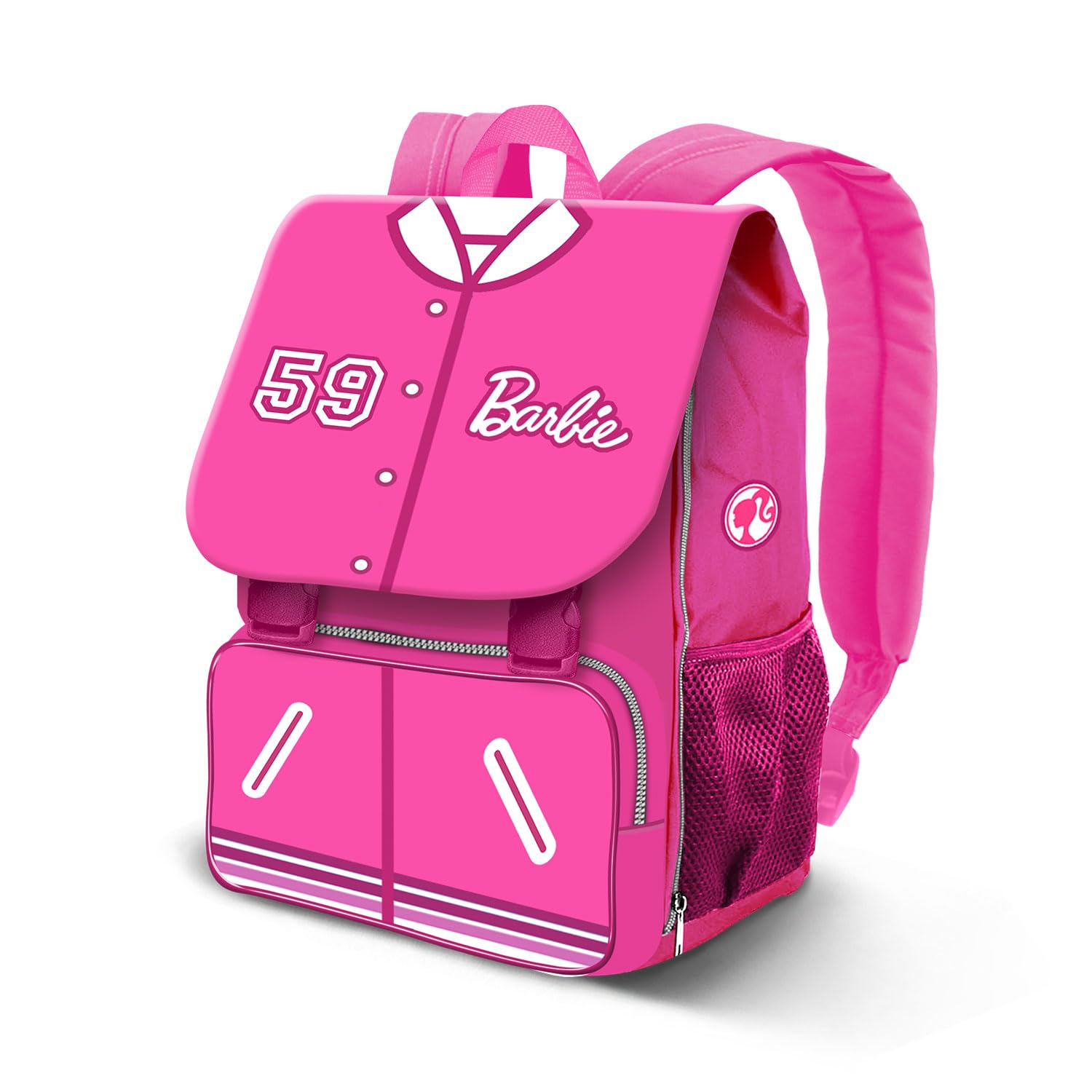Barbie Varsity-EXP Expandable Backpack, Pink, 21 x 33 cm, Capacity 28 L