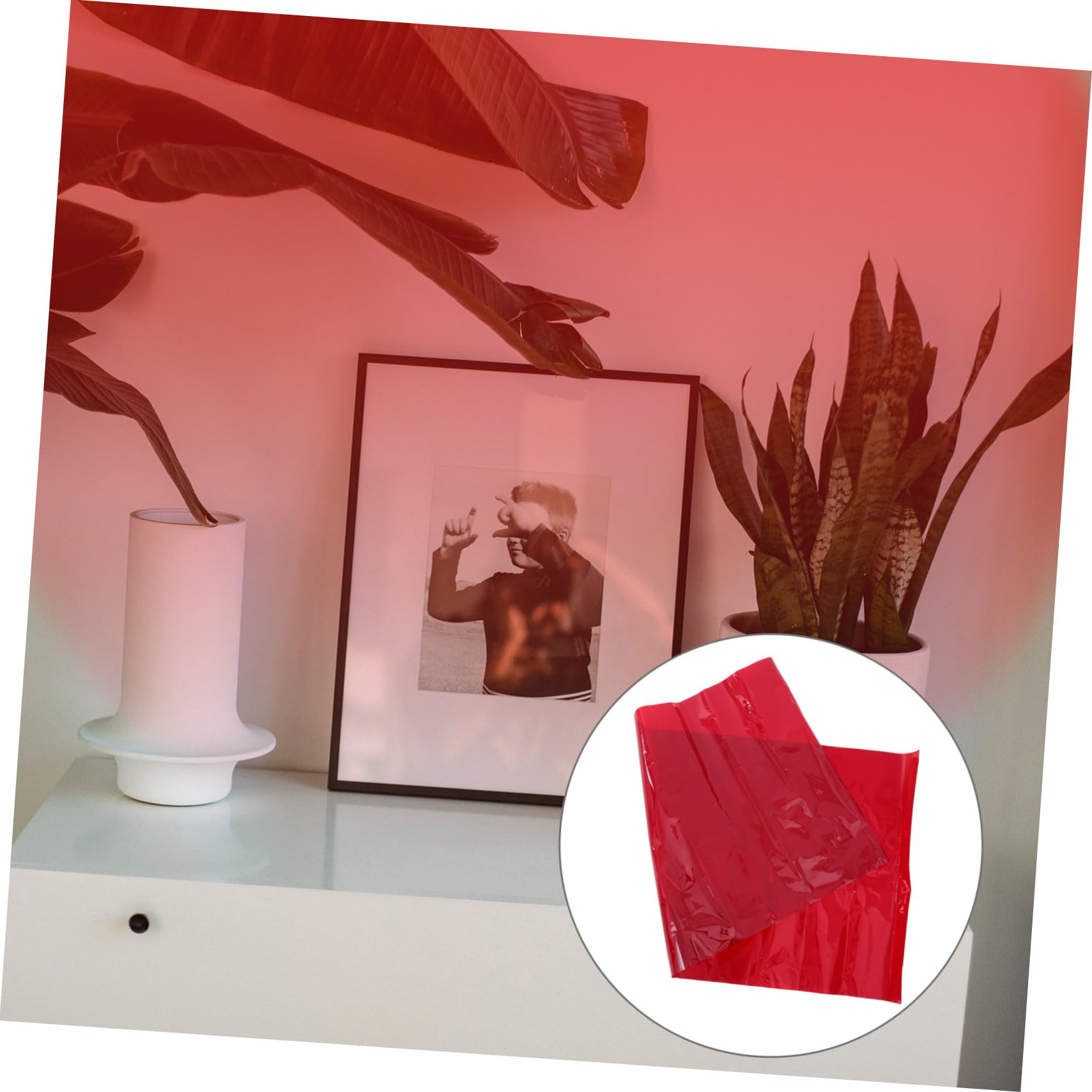 Pet Farbfilterfolie für Beleuchtungsfilter und Farblichtfilter 1,2m X 0,6m Rot zur Lichtkorrektur und Farbmischung bei Party und Bühnenbeleuchtung