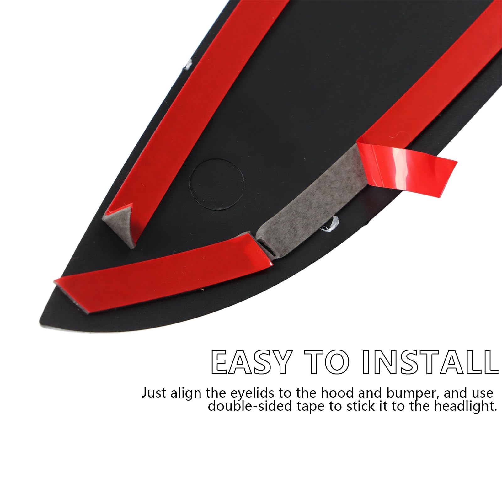 Fari Anteriori Sopracciglia Abs Nero Lucido Antigraffio Facile Installazione Adesivi Decorativi Esterni Per Auto Compatibili Per Polo MK4 9N3 Tutti I Modelli 2005-2009
