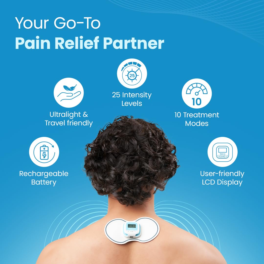 UltraCare PRO Tens 2.0 Wireless Tens Machine For Physiotherapy Massager|10 Modes 25 Intensity Levels|Rechargeable|Tens Unit|Tens Device|Tens Machine|Muscle/Nerve Stimulator For Pain Relief