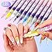 12 Colors Nail Art Pens Set, 2026 Upgraded Nail Art Markers, Fine Tip Nail Art Pen 0.5mm, Portable Nail Art Tools for Dotting Drawing Painting Liner DIY (12pcs)