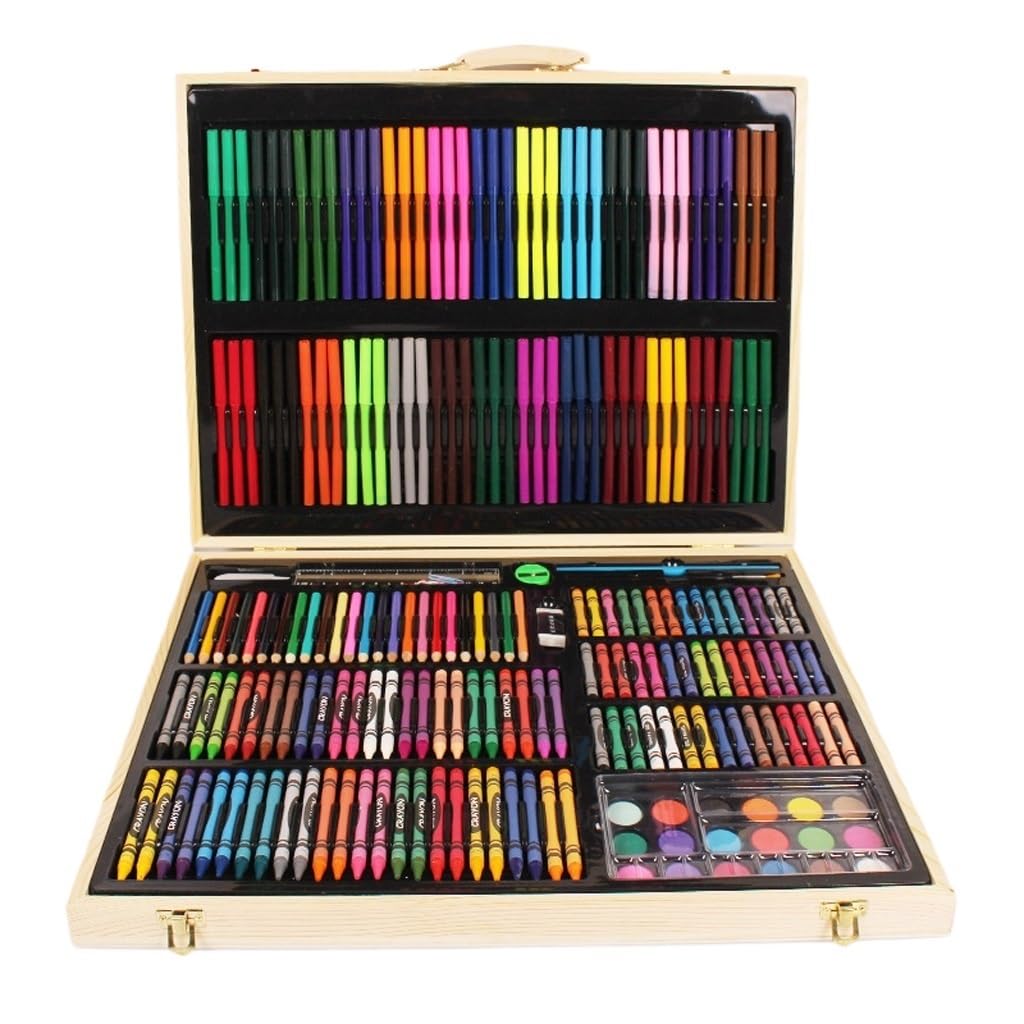 XBTGS Aquarellstifte-Set, Holzbox, Kunstpinsel, Farbe, Blei, Ölmalerei, Stick, Schreibwaren, naturfarben, 1 Stück, 1 Stück