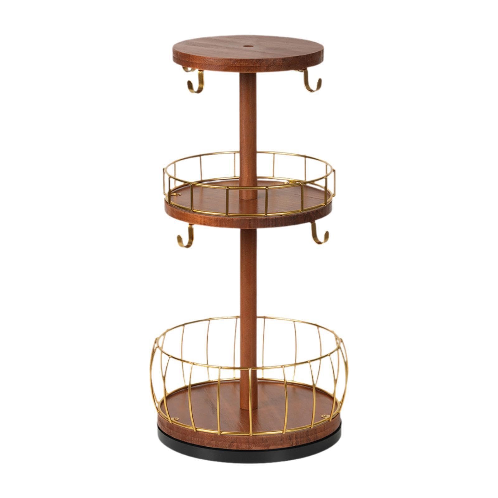 Pixzcsa Functional Countertop Fruit Holder Mug Stand For Displaying Snacks Mugs And Rounded Plates Very Stable Vegetable Cake Holder Stand For Kitchen Counter