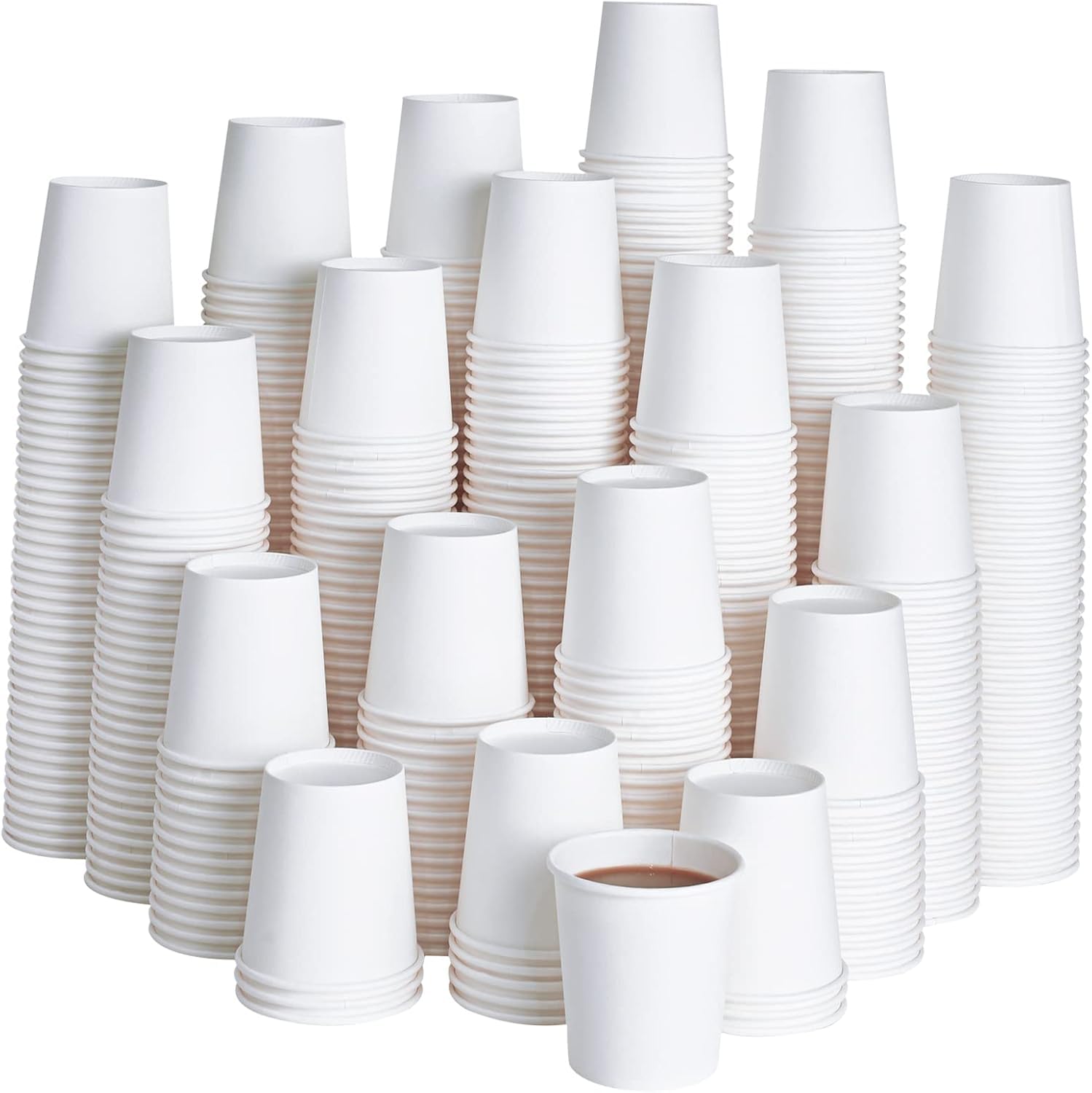 GreenFeel 4oz White Paper Cups – (Pack of 50) Single Wall White Espresso Paper Cups - Disposable Coffee Tea Cups for Hot & Cold Drinks, Home & Office Use