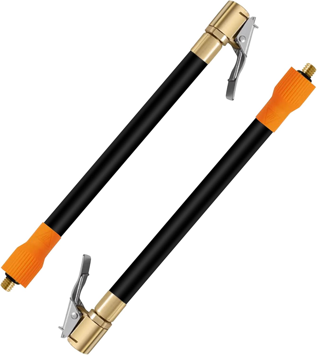 M6 Quick Connect Copper Air Chuck Rubber Hose,Standard Tire Schrader Valve Fine Thread, Air Inflator Tube Adapter for All Mini Car Air Pump Inflator (Standard, 1000mm/39.40in)