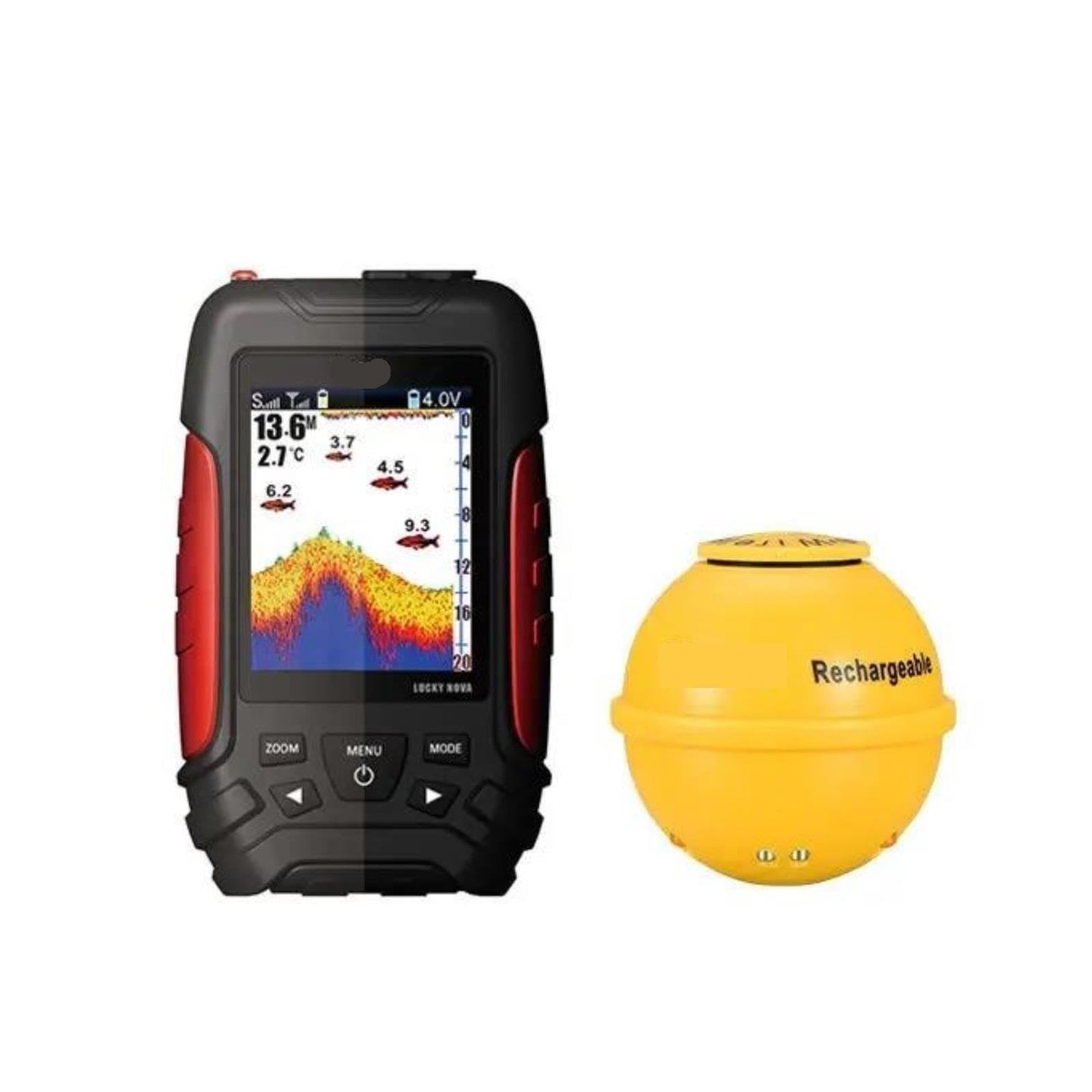 Ecoscandaglio marino Cercatore di profondità Sonar wireless Display a colori da 2,8 pollici,Alta definizione