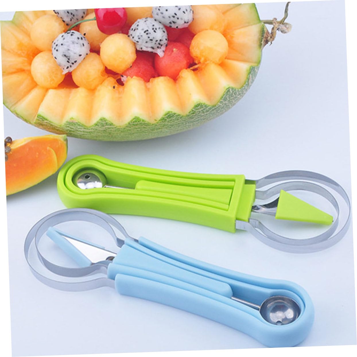 UTHCLO Stainless Steel Fruit Cutting Tools Fruit Digging Set Pineapple Cutter Tool