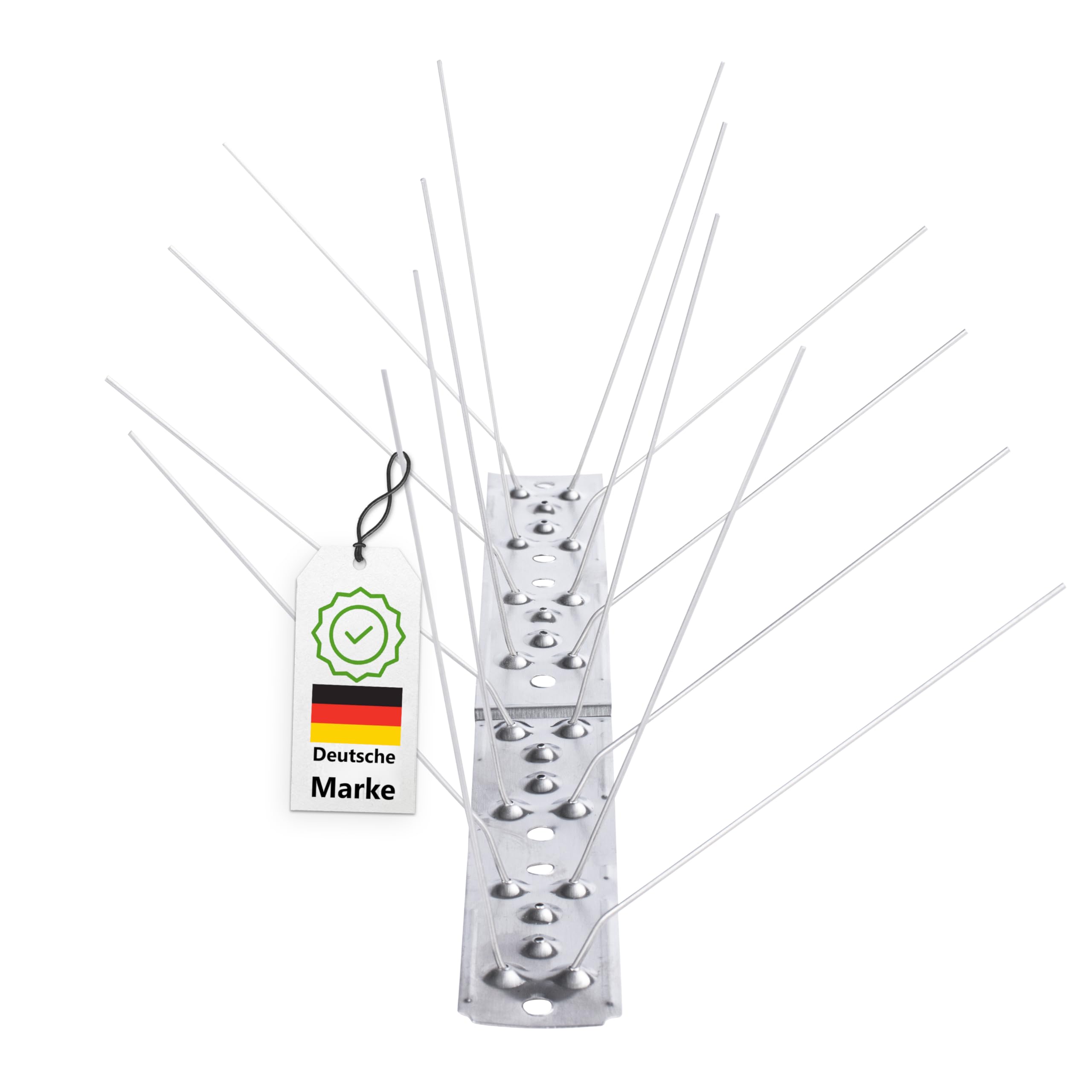 Vogelabwehr Spikes Edelstahl 3m | Taubenabwehr Spikes Taubenschreck Langlebig & Robust 3-5 Reihig | Edelstahl Vogelabwehr gegen Krankheiten & Vogeldreck & Nisten | Vogelschreck Abwehr (4-Reihig 15m)