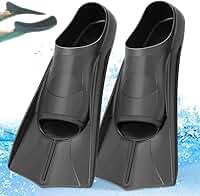 Nadadeira de Silicone Training Fins, Adequado para Tamanhos 39-41, Nadadeira Natação, Pe de Pato Natacao, Nadadeira de Silicone Premium Fins, Unissex, Preto